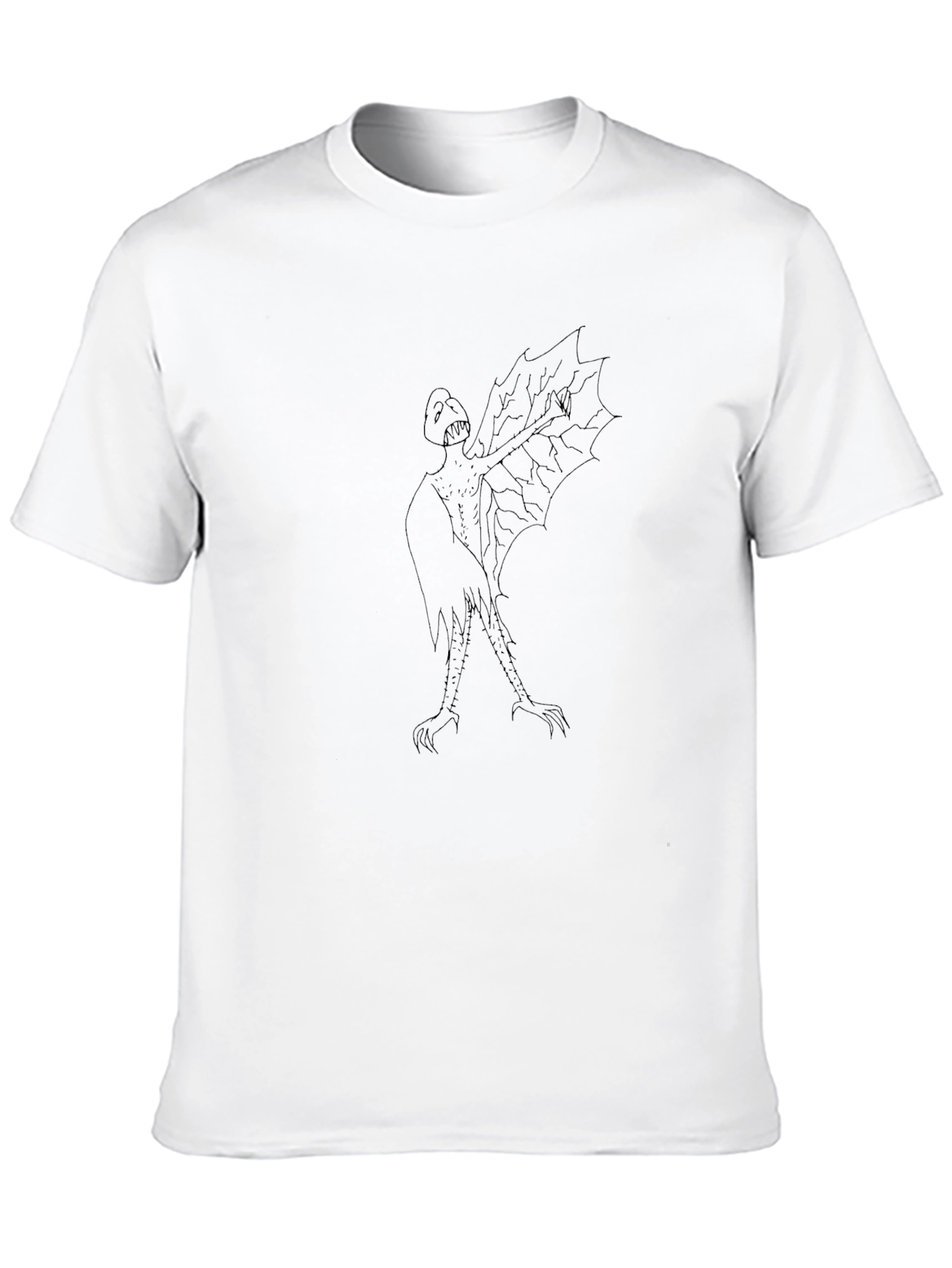Mens Black Graphic Tee - Monster Print
