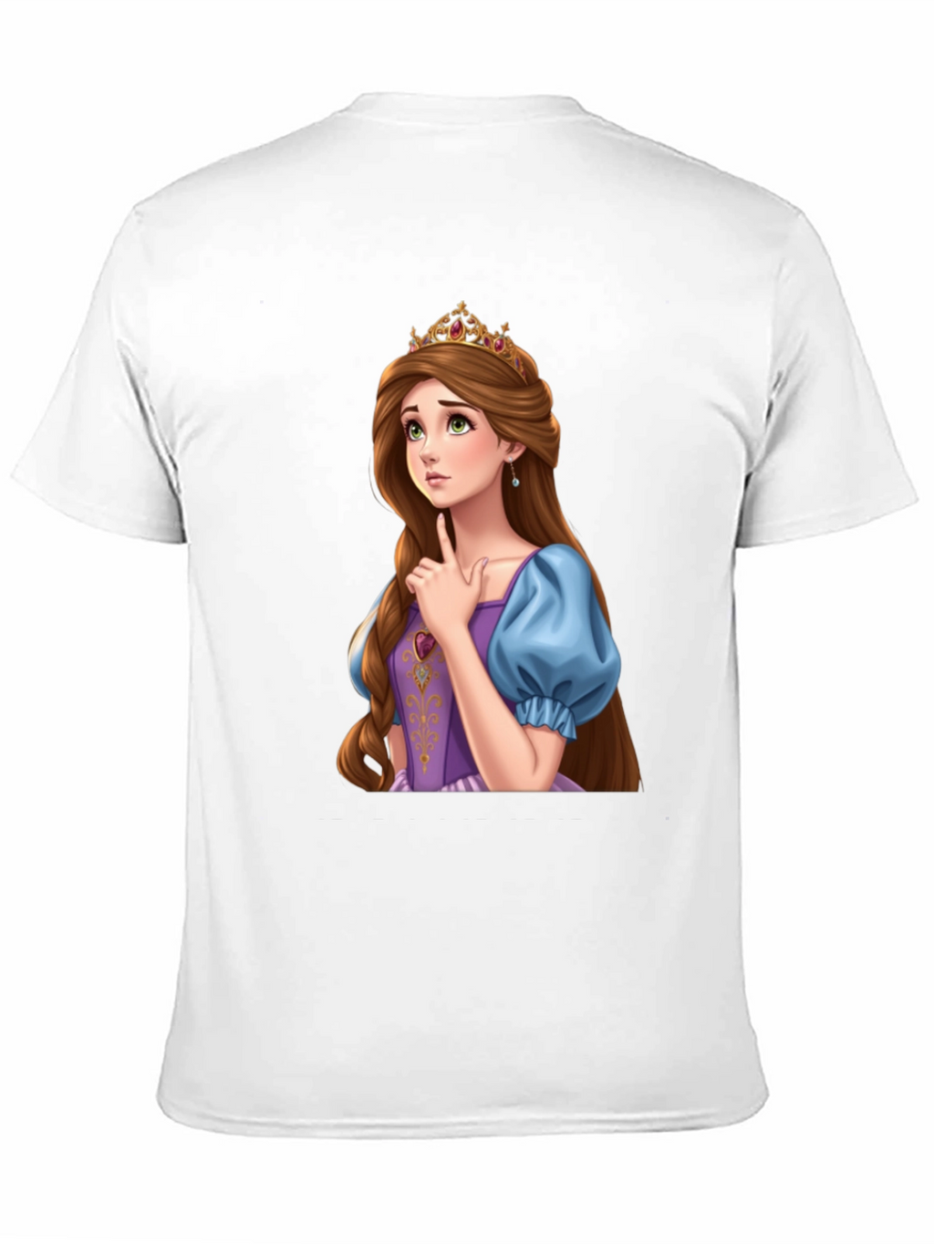 Princess Rapunzel Graphic Black T-Shirt