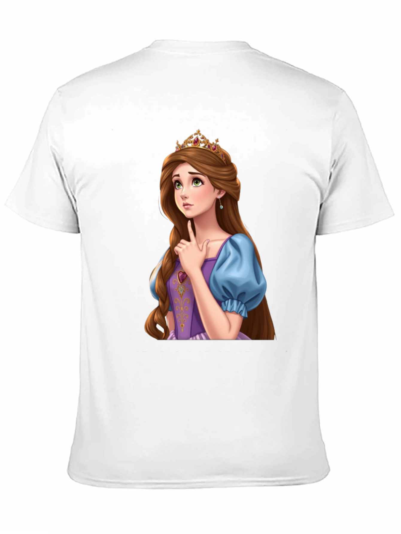 Princess Rapunzel Graphic Black T-Shirt