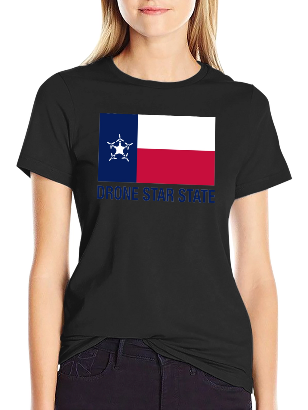 Drone Star State Black T-Shirt