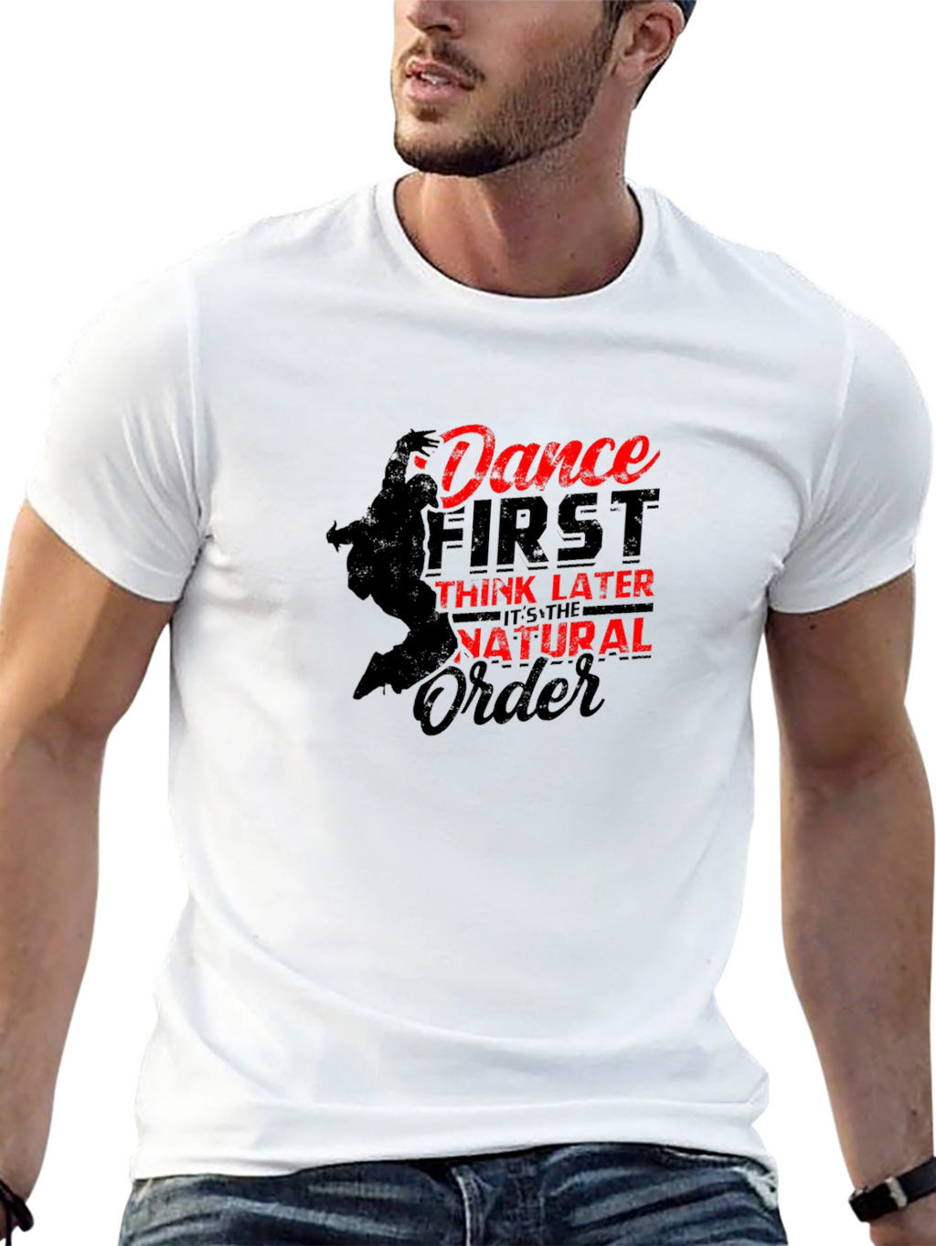 Dance First T-Shirt - Black Graphic Tee