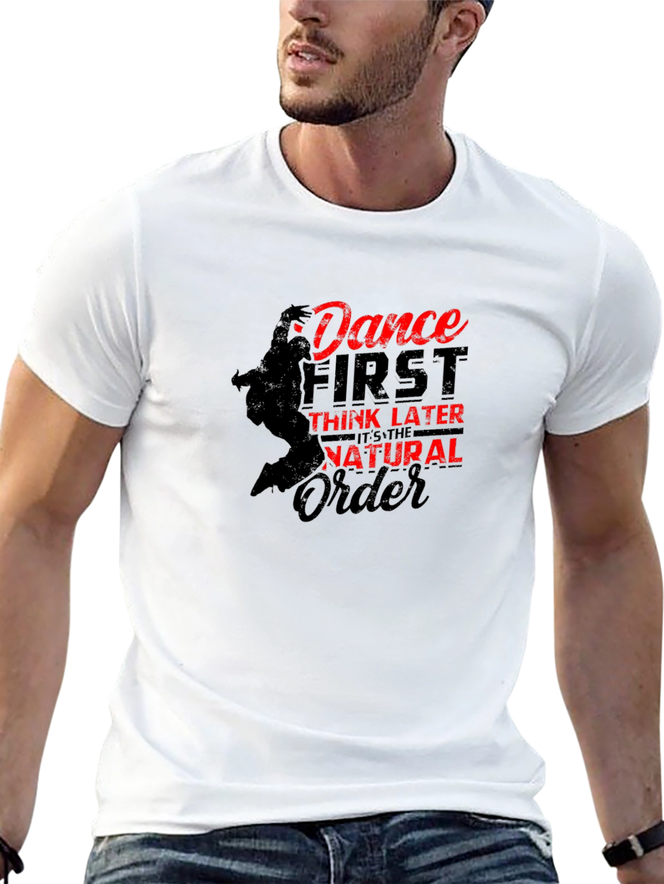 Dance First T-Shirt - Black Graphic Tee