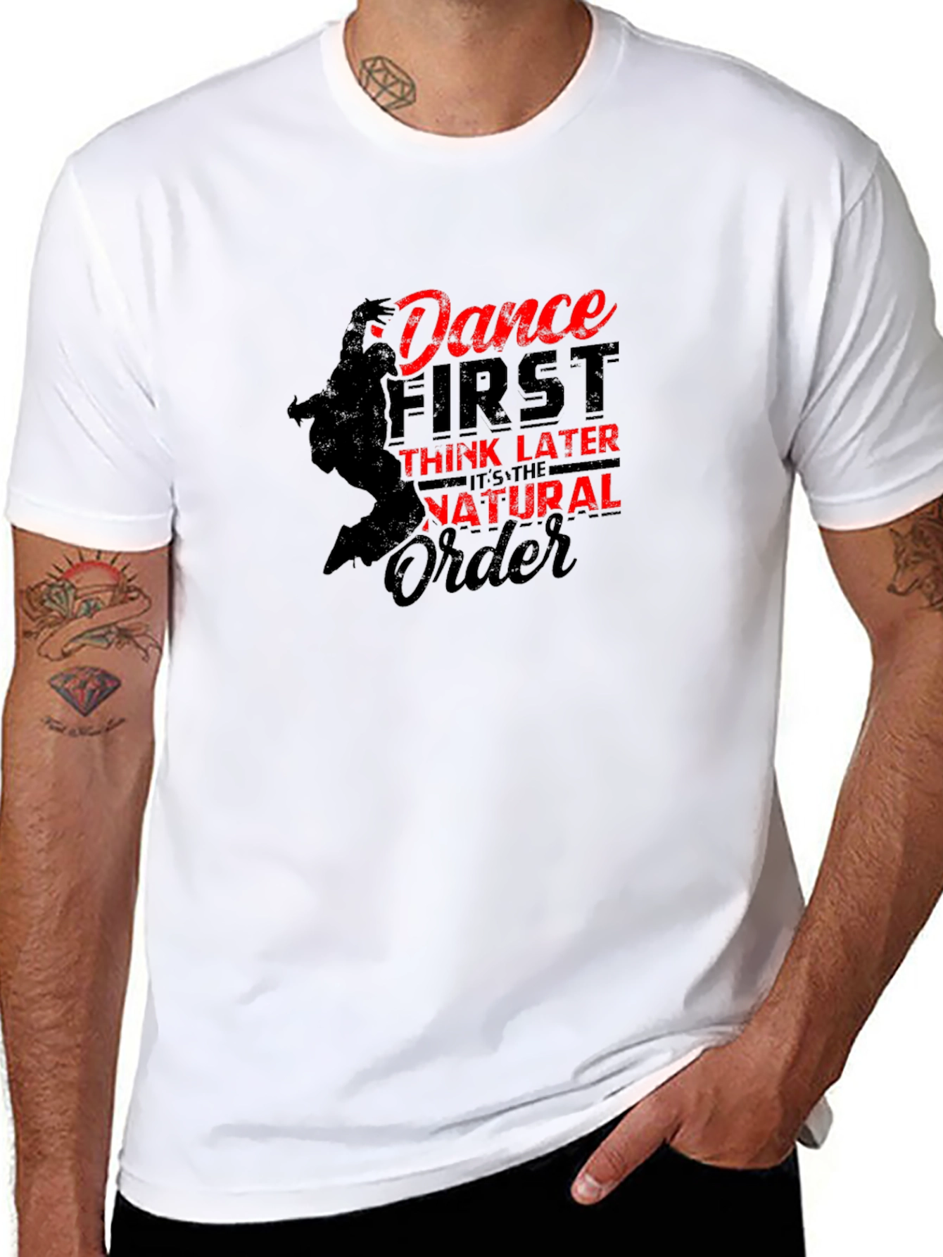 Dance First T-Shirt - Black Graphic Tee