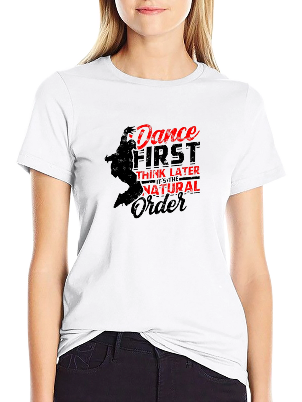 Dance First T-Shirt - Black Graphic Tee