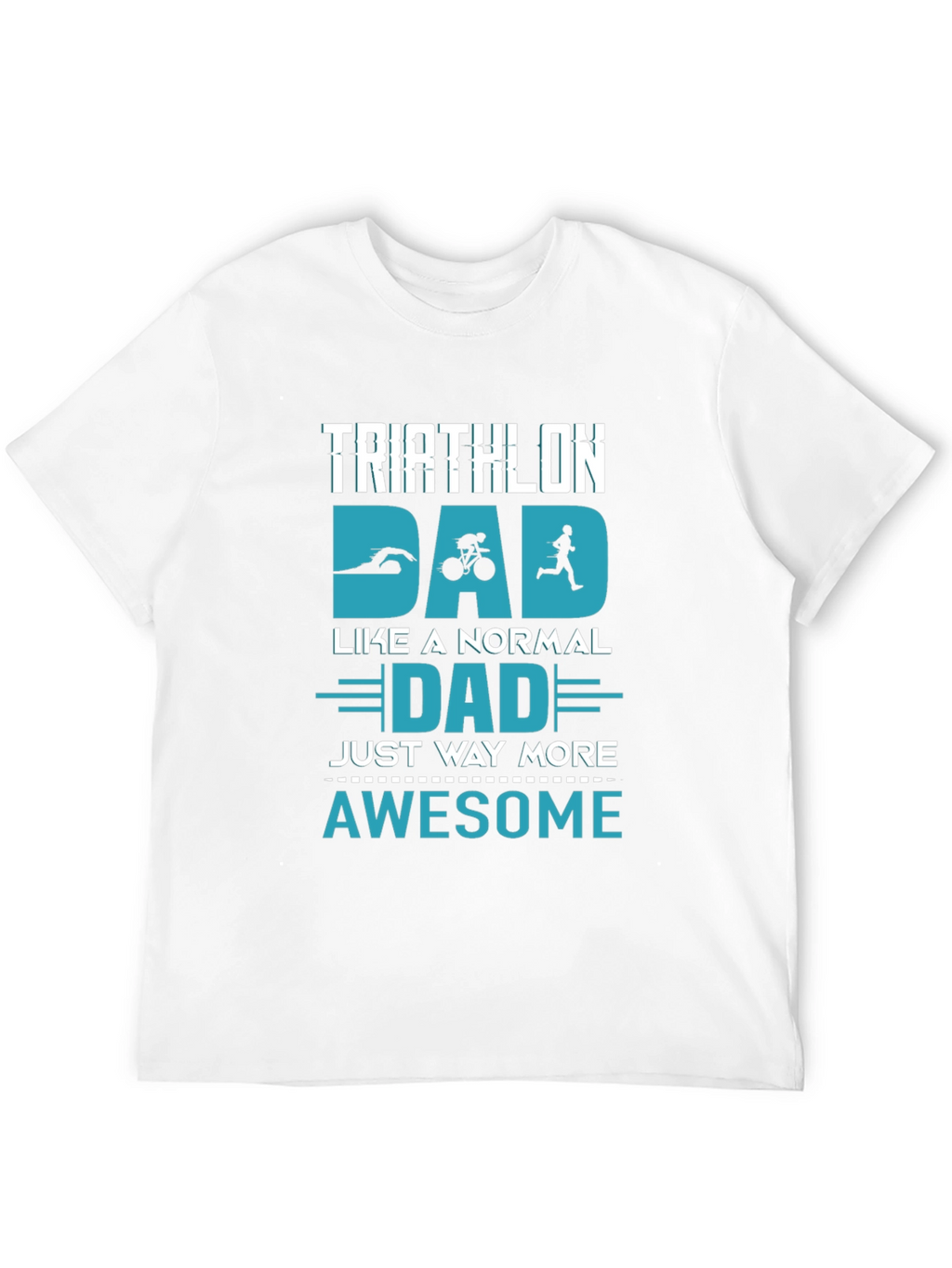 Triathlon Dad Awesome Graphic T-Shirt