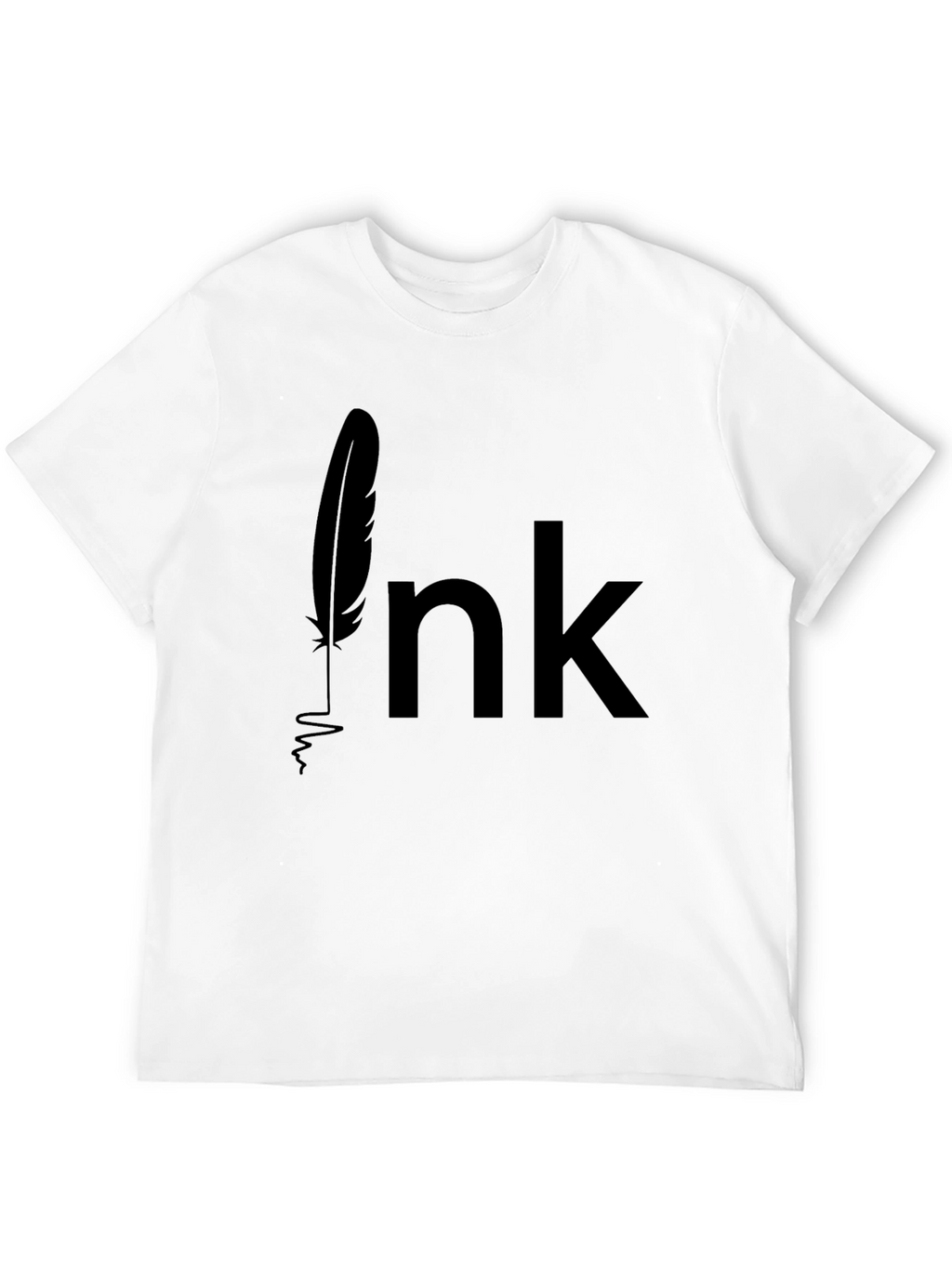 Ink Feather Graphic Tee - Black