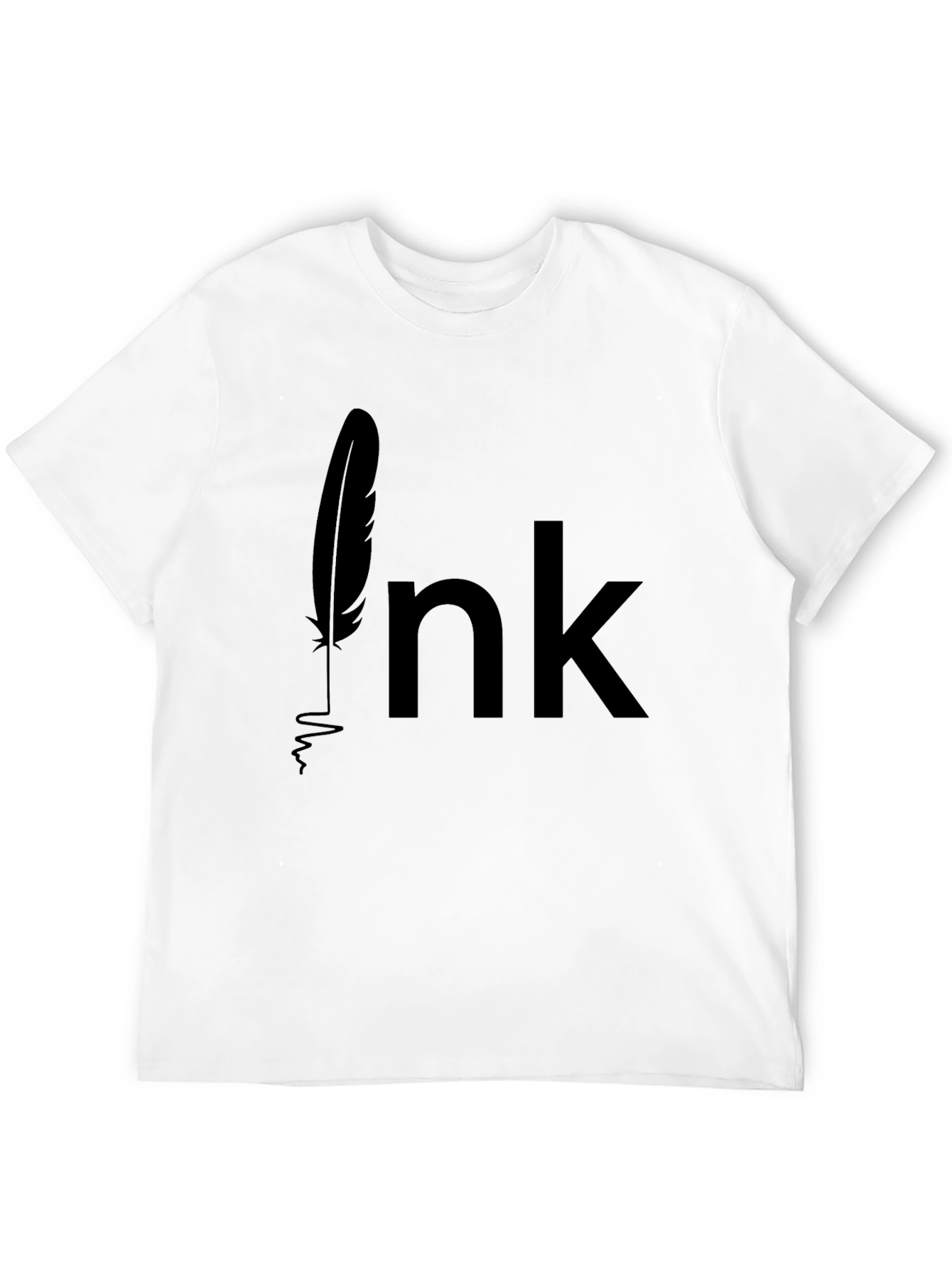Ink Feather Graphic Tee - Black