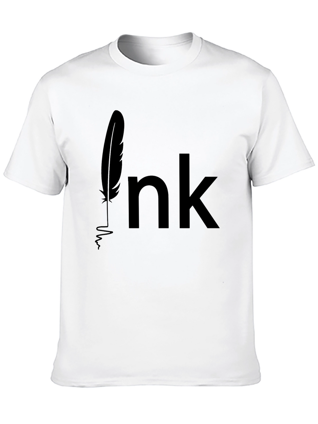 Ink Feather Graphic Tee - Black