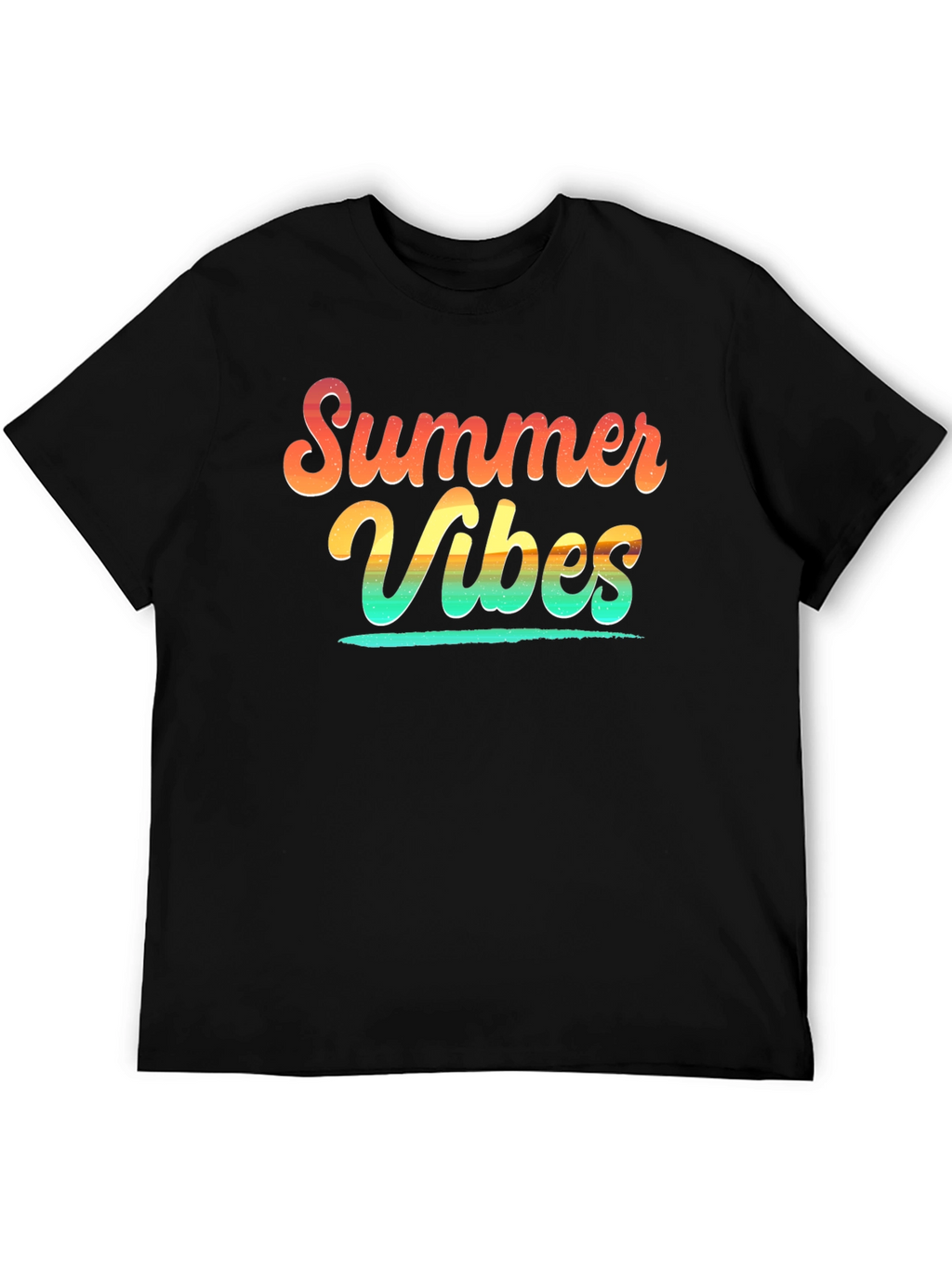 Summer Vibes Graphic Tee - Soft Cotton Black T-Shirt