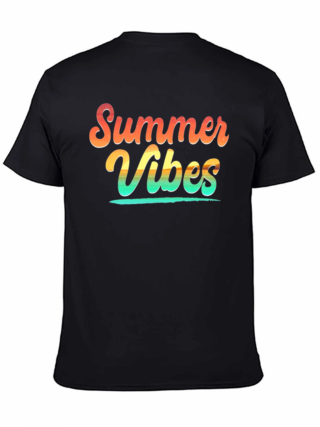 Summer Vibes Graphic Tee - Soft Cotton Black T-Shirt