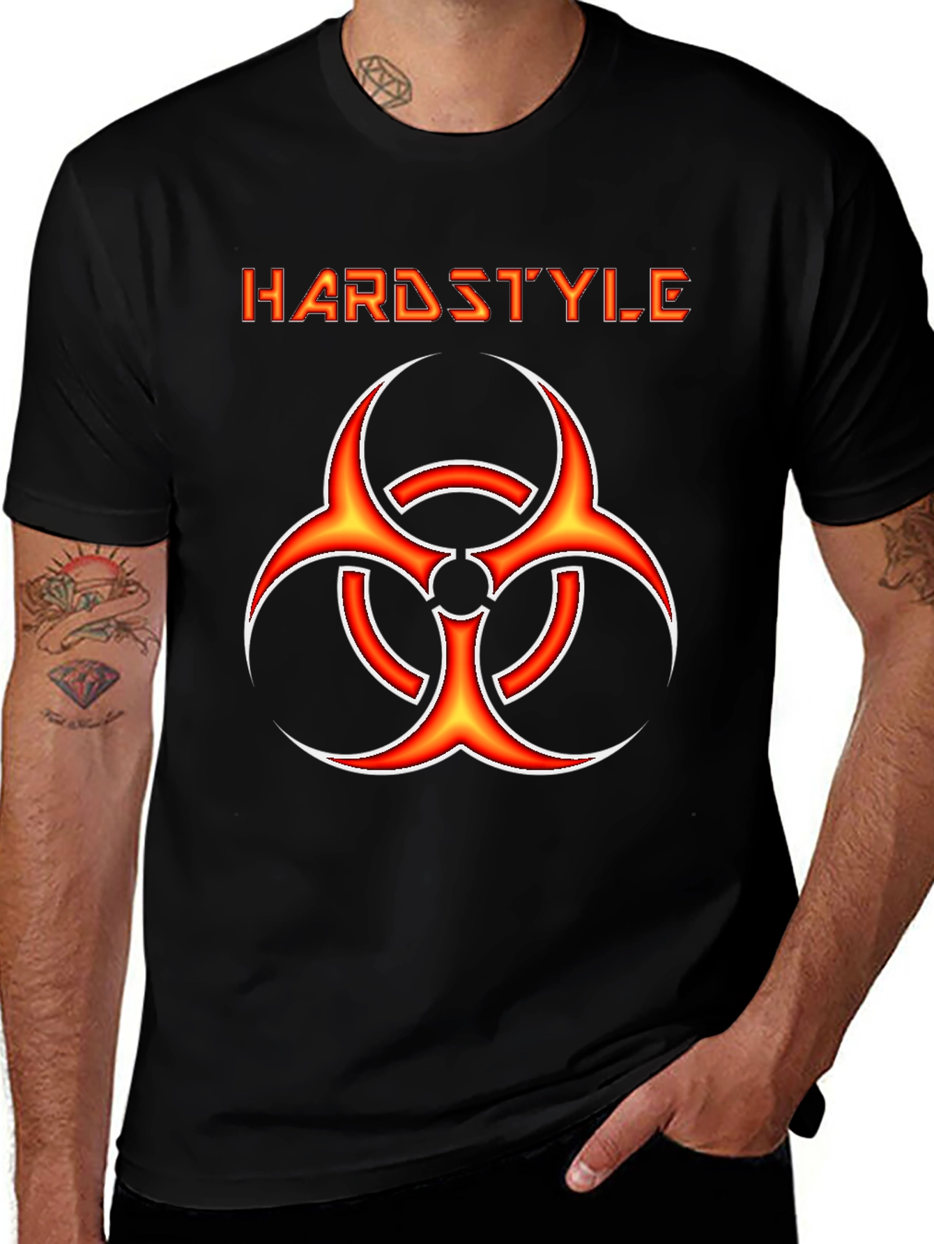 Hardstyle Biohazard Graphic Print T-Shirt