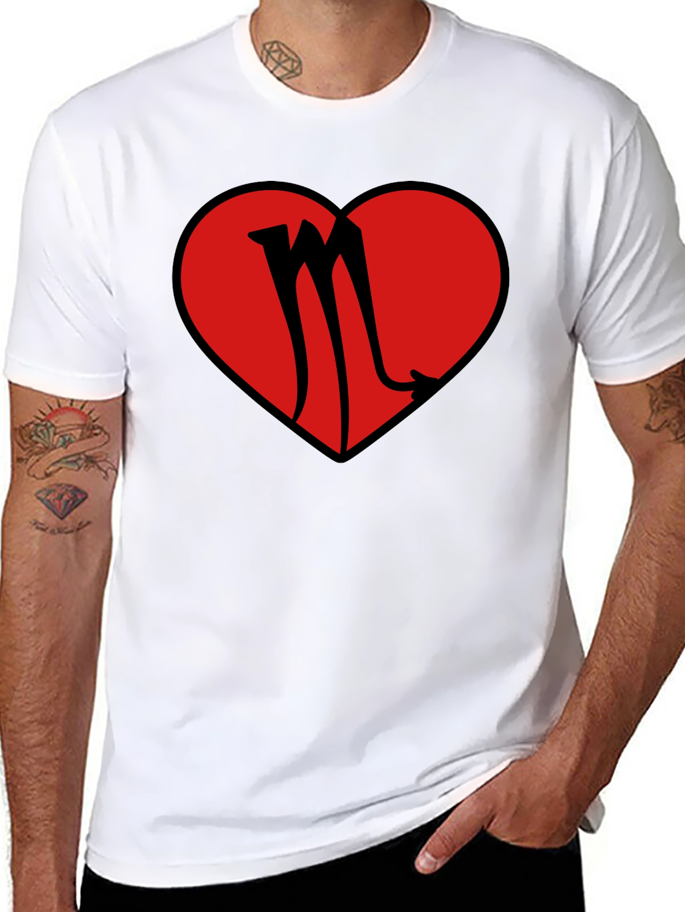 Scorpio Heart Graphic T-Shirt