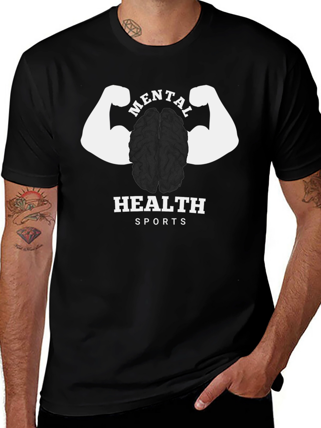 Mental Health Sports T-Shirt - Brain & Brawn