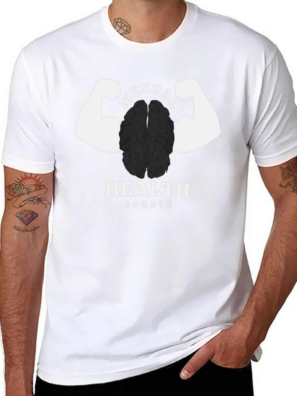 Mental Health Sports T-Shirt - Brain & Brawn
