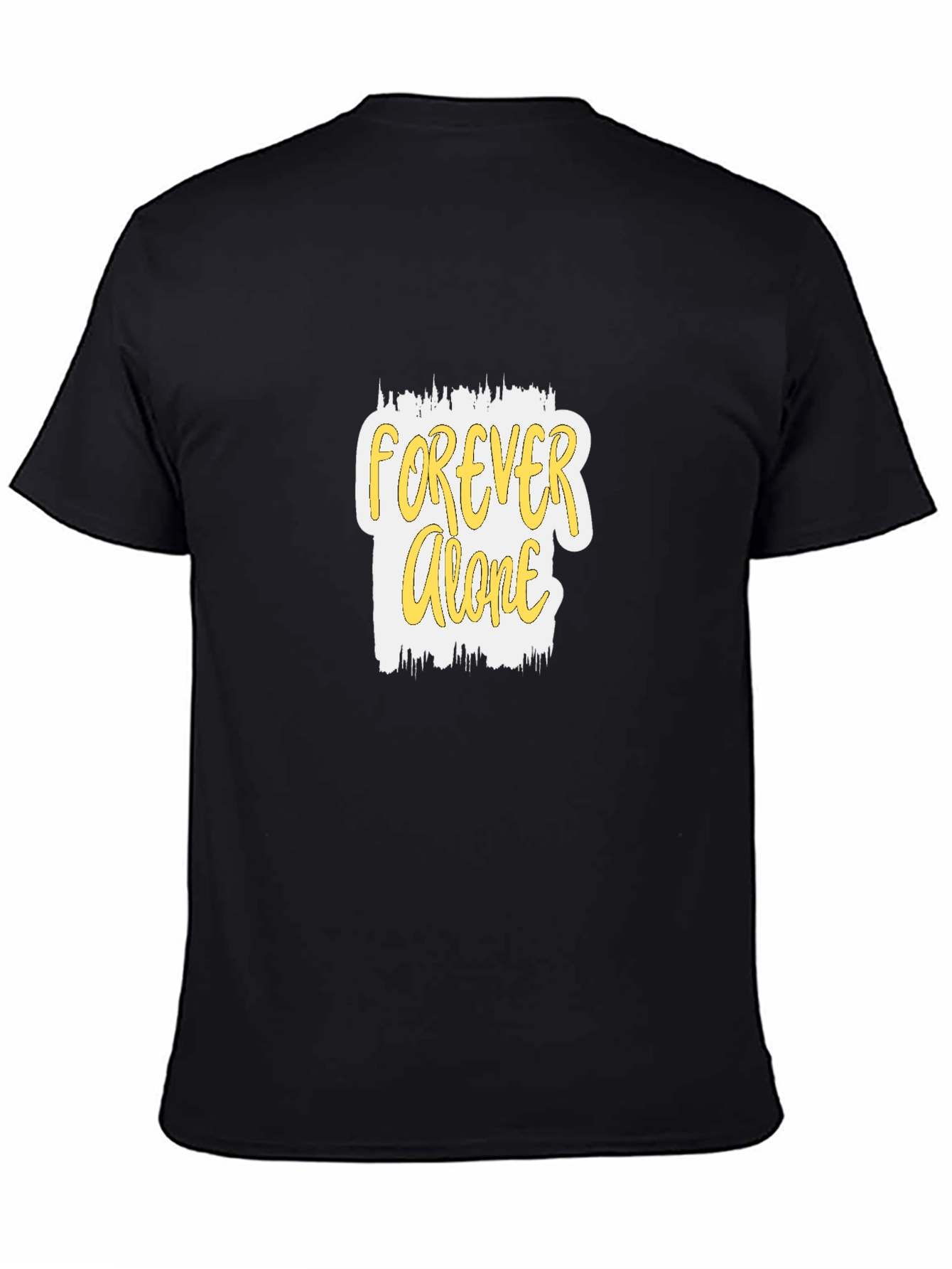 Forever Alone Graphic Black T-Shirt
