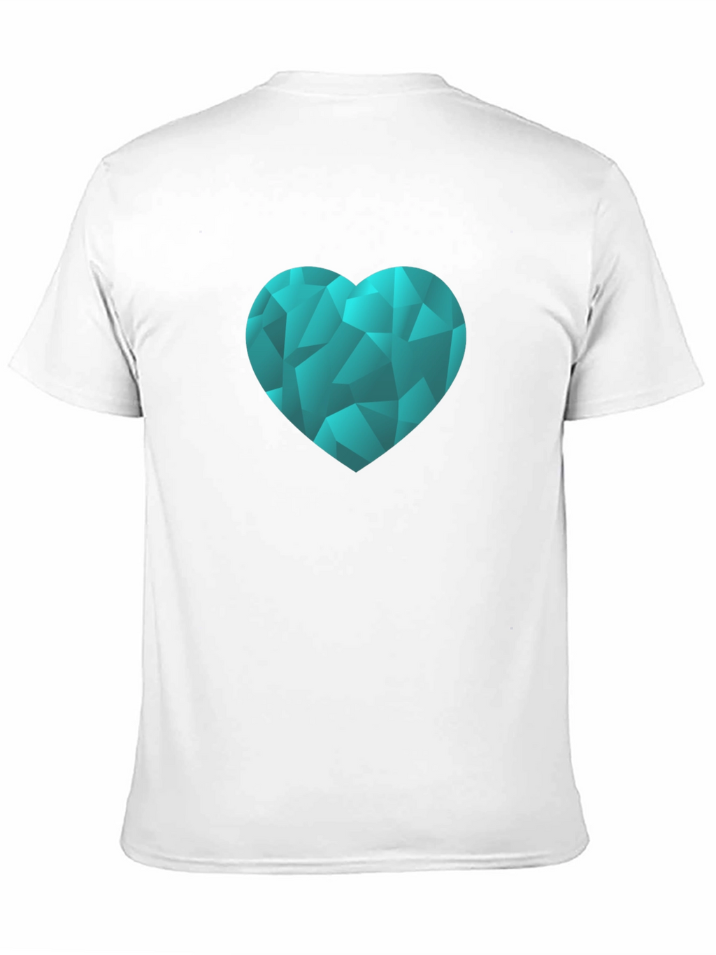 Geometric Heart Graphic Tee - Black
