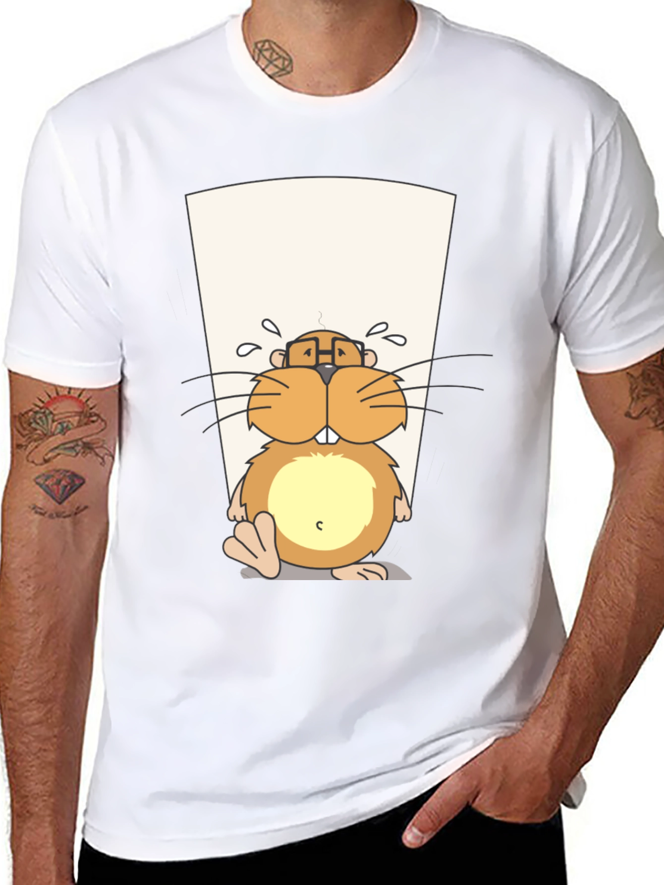 Funny Beaver T-Shirt - Cartoon Graphic Tee