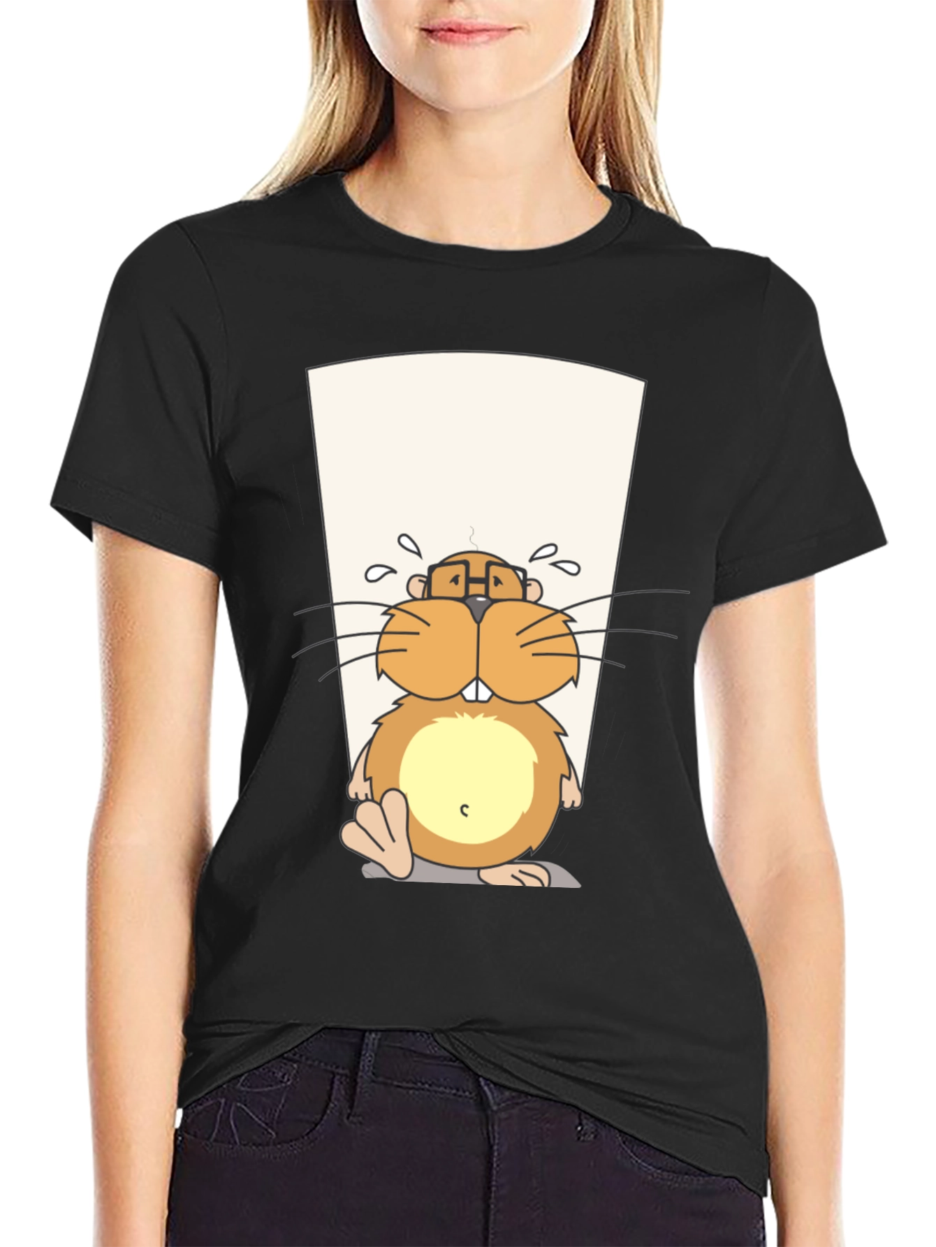 Funny Beaver T-Shirt - Cartoon Graphic Tee