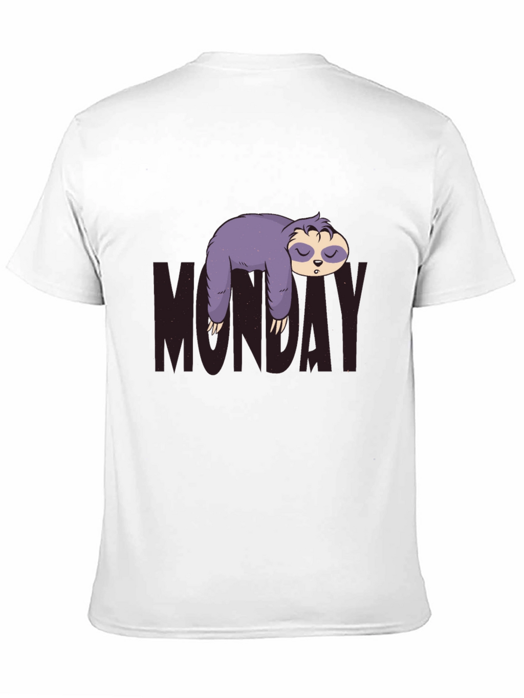 Monday Sloth Graphic Tee - Black Casual Shirt