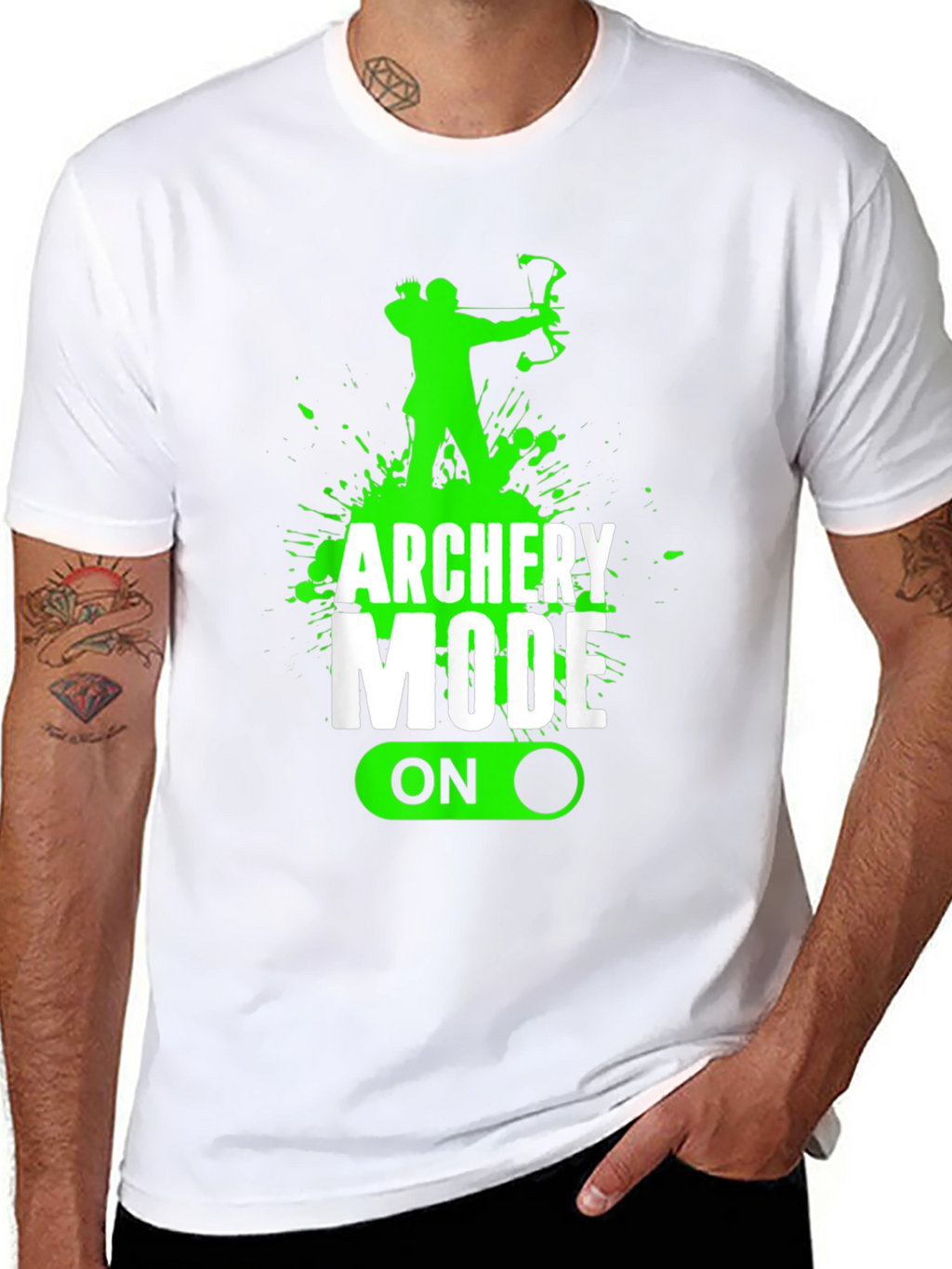 Archery Mode On Black Graphic Tee