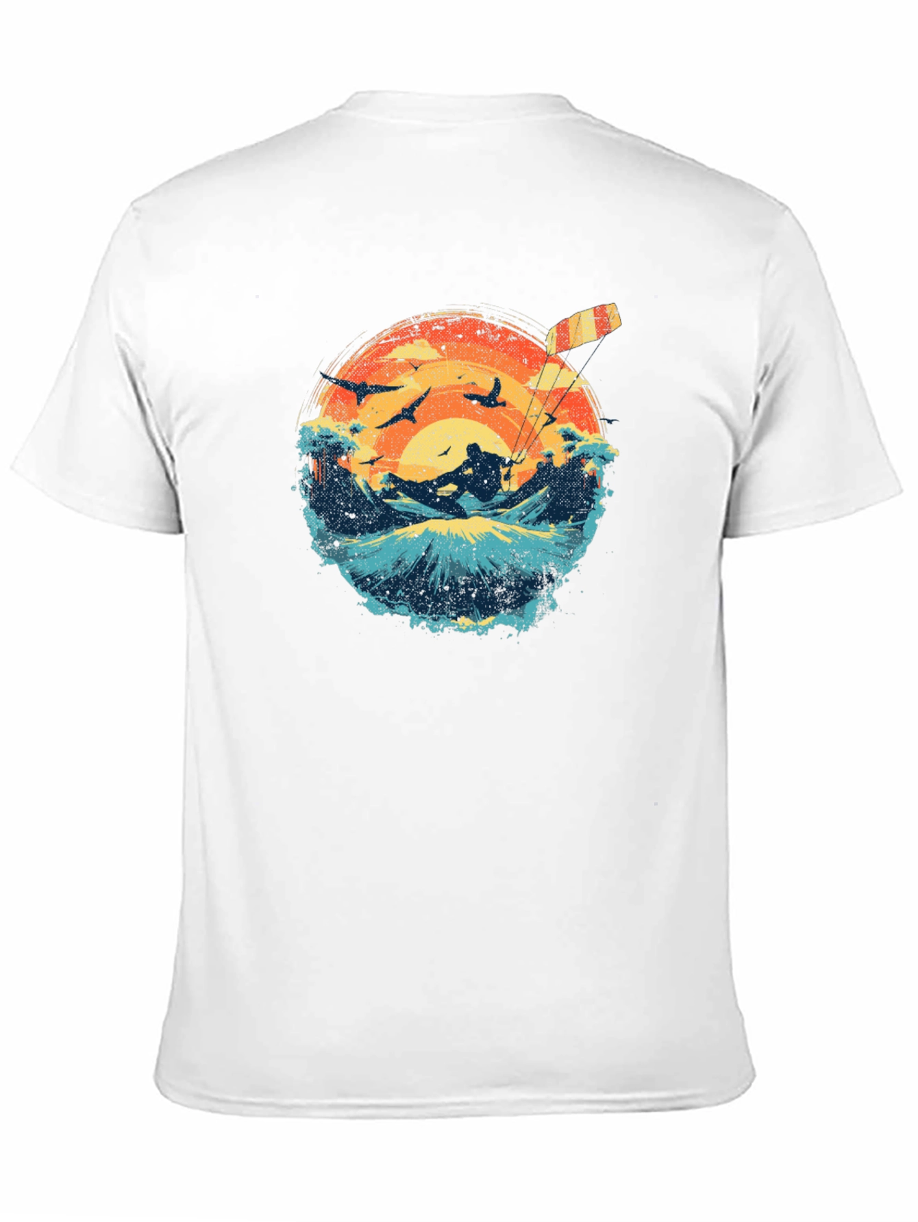 Kitesurfing Sunset Graphic Tee - Black