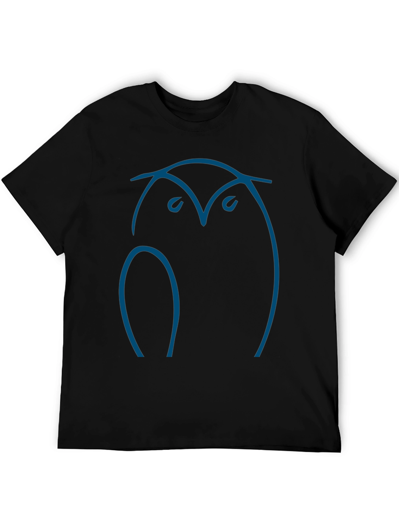 Minimalist Owl Graphic Tee - Soft Cotton Black T-Shirt