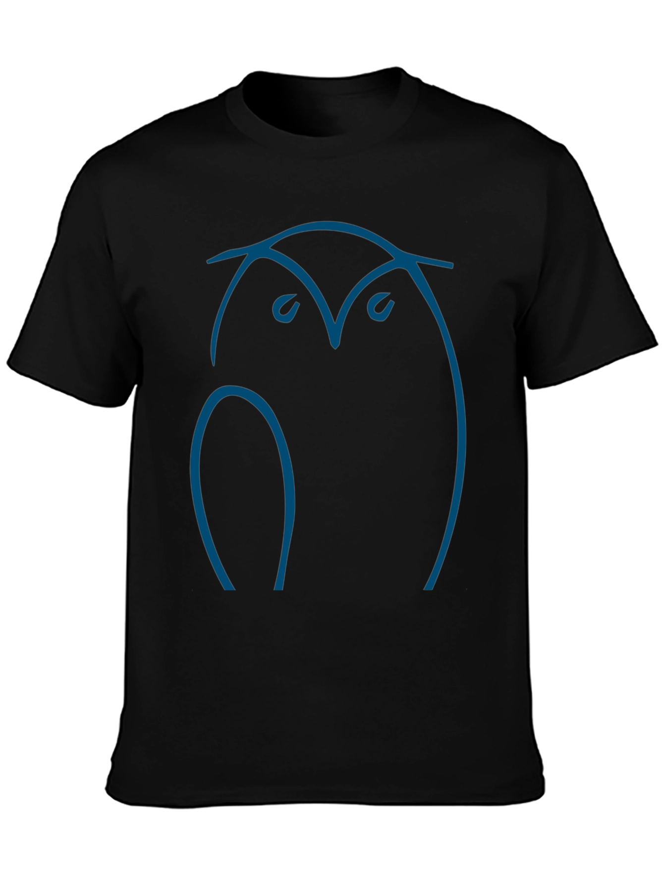 Minimalist Owl Graphic Tee - Soft Cotton Black T-Shirt