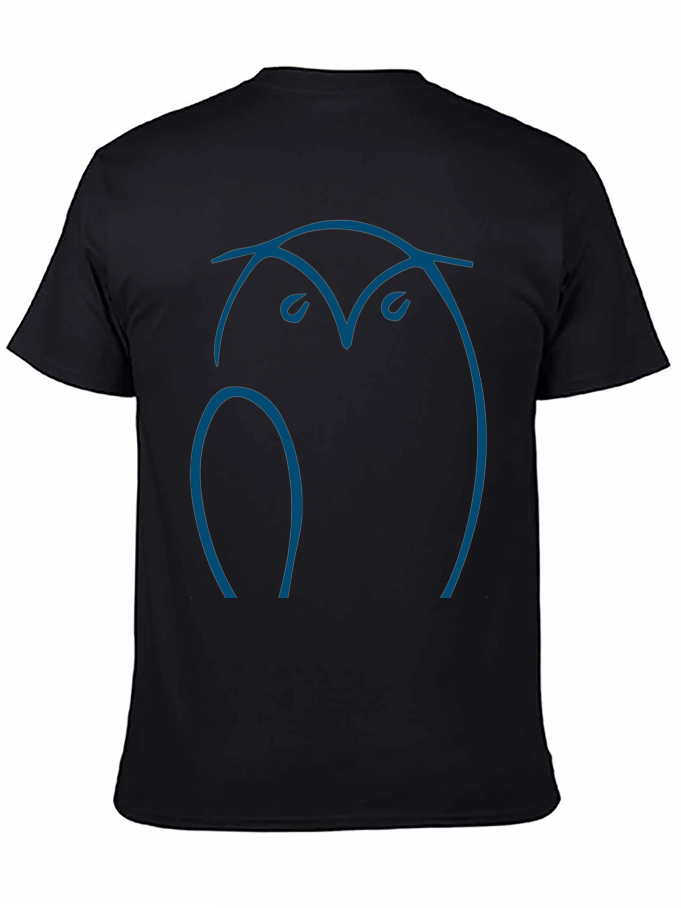 Minimalist Owl Graphic Tee - Soft Cotton Black T-Shirt