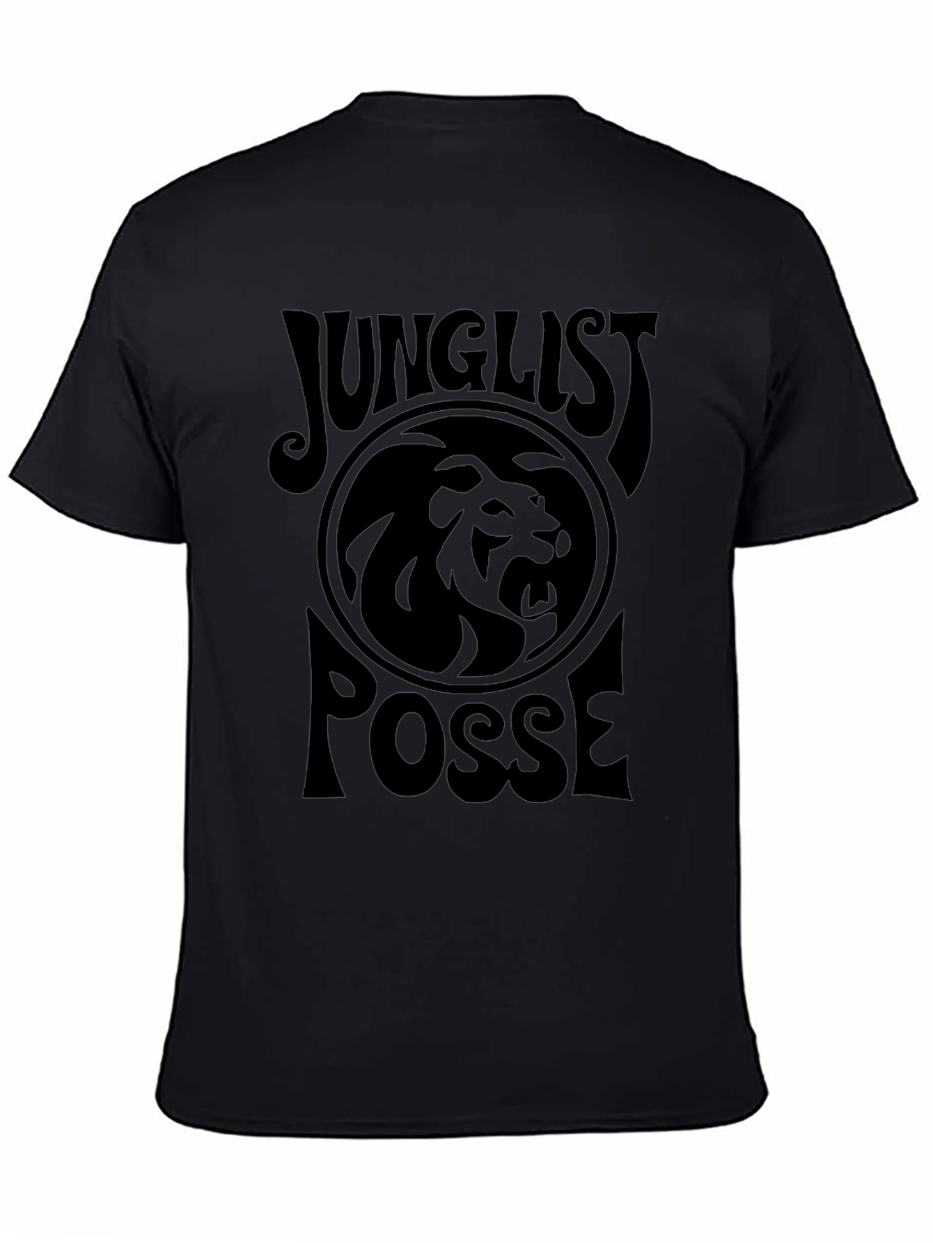 Junglist Posse Lion Graphic Tee - Black