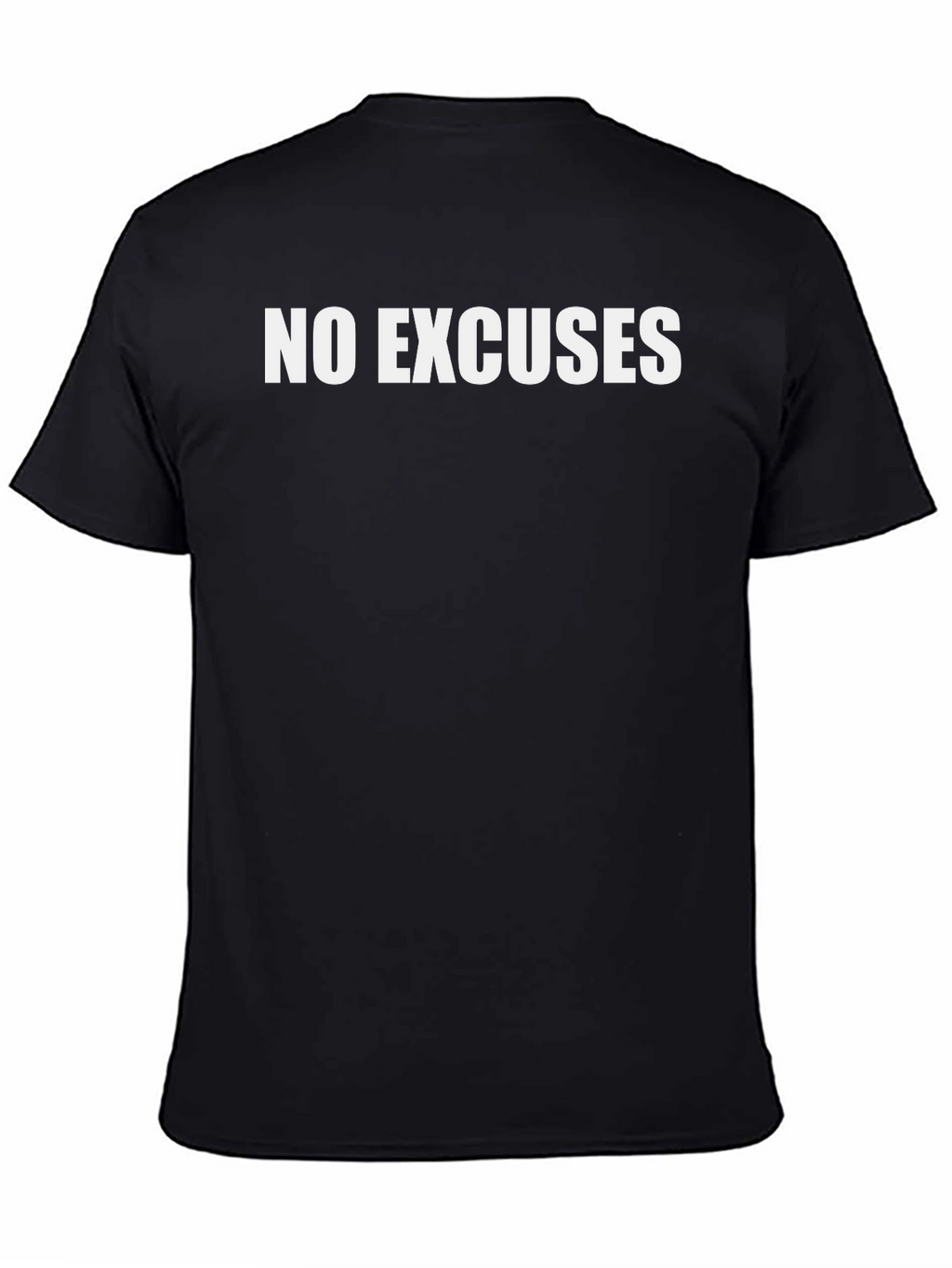 No Excuses Black Graphic Tee - Motivational Shirt