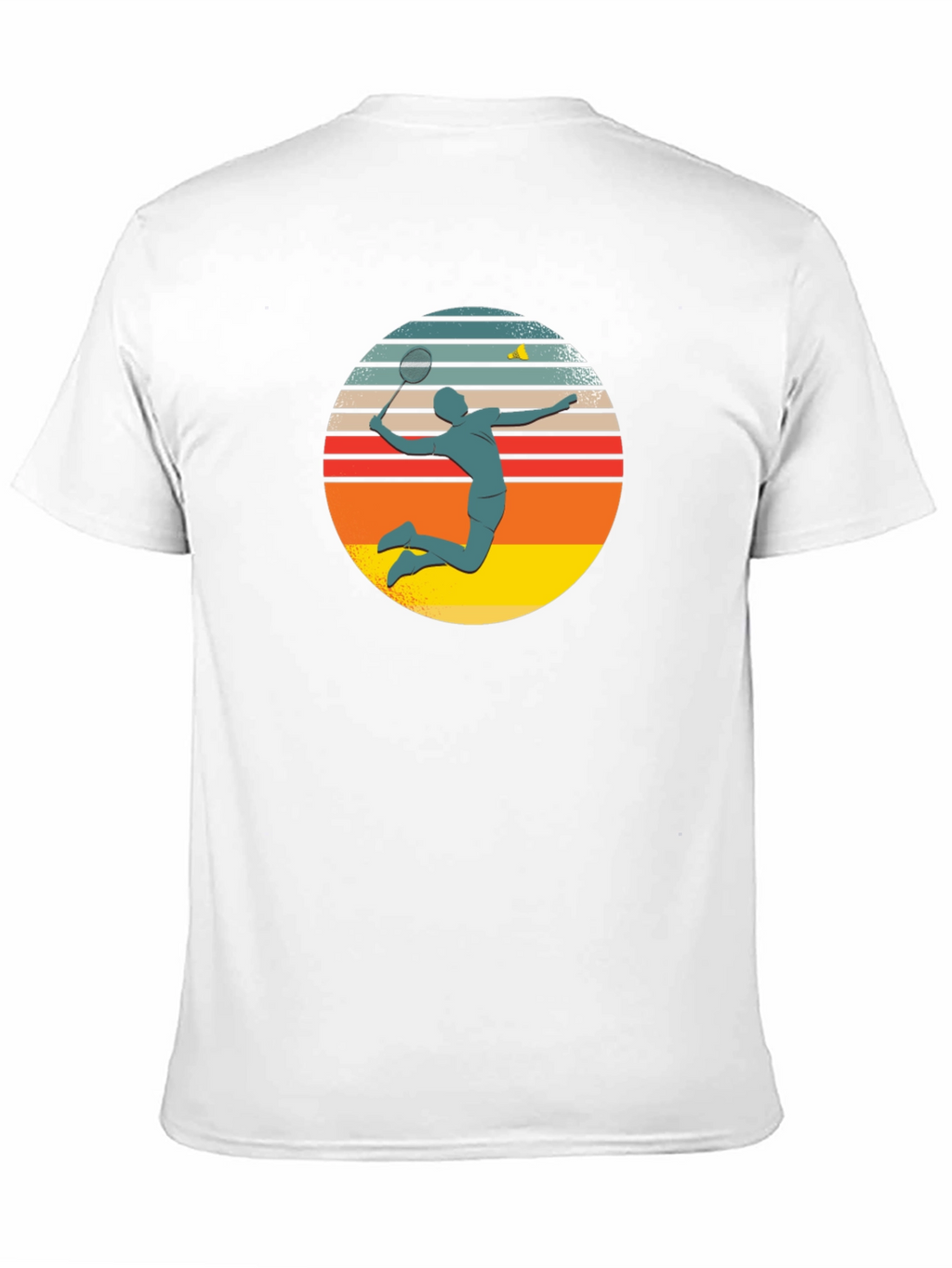 Retro Badminton Player Graphic T-Shirt