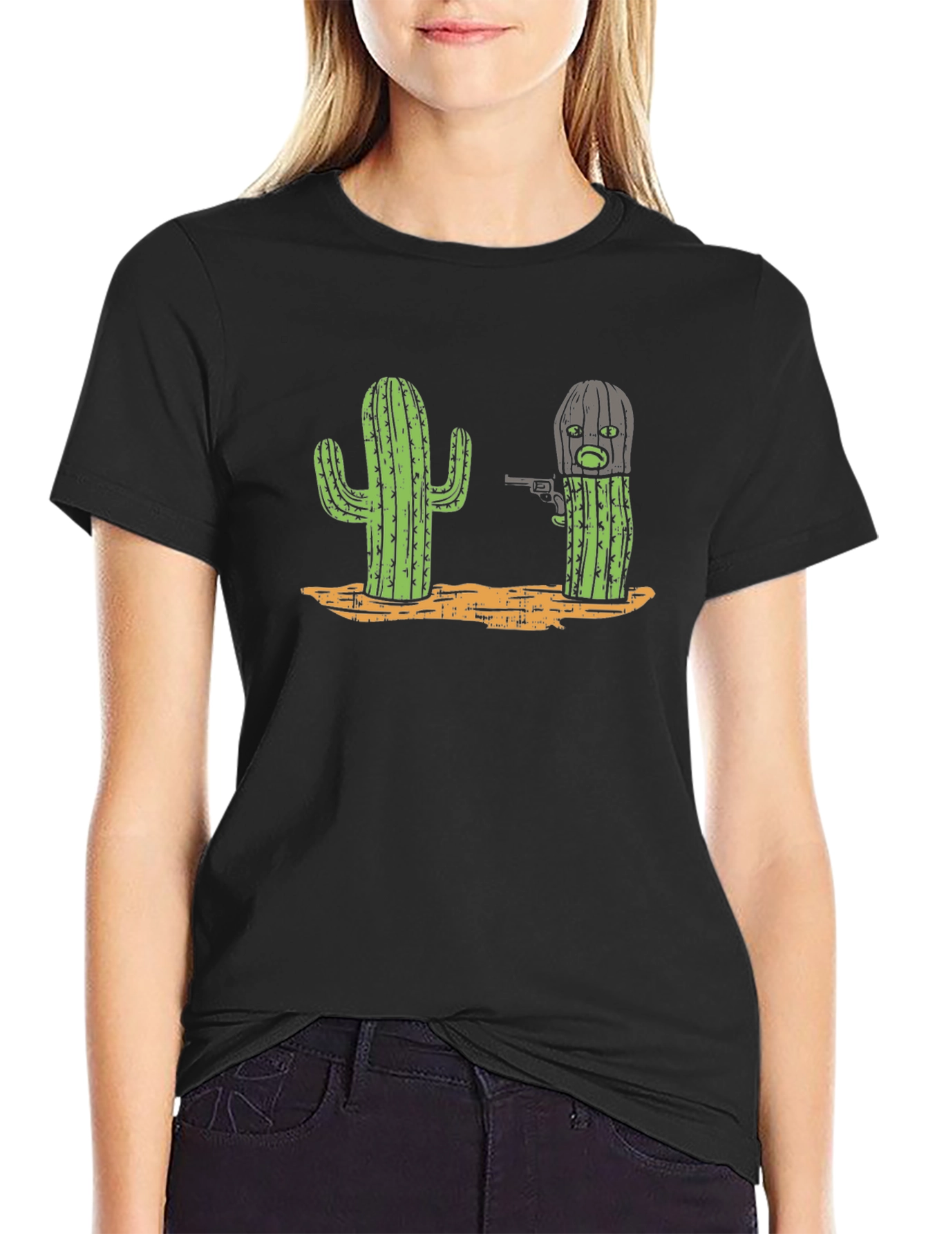 Cactus Bandit Graphic Tee - Western Humor T-Shirt