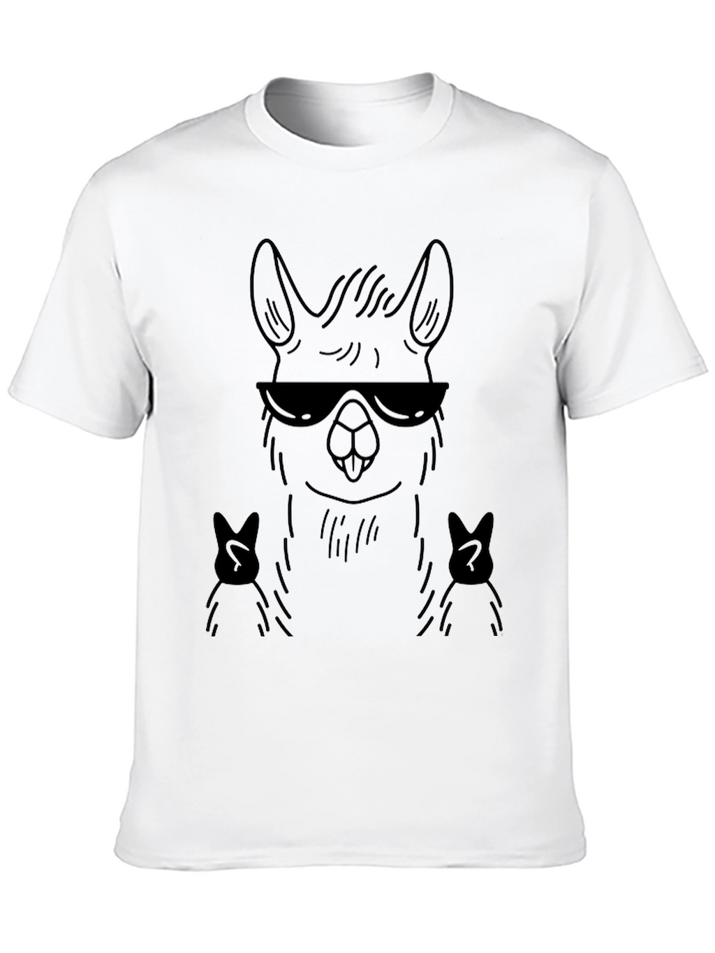 Cool Llama Black T-Shirt