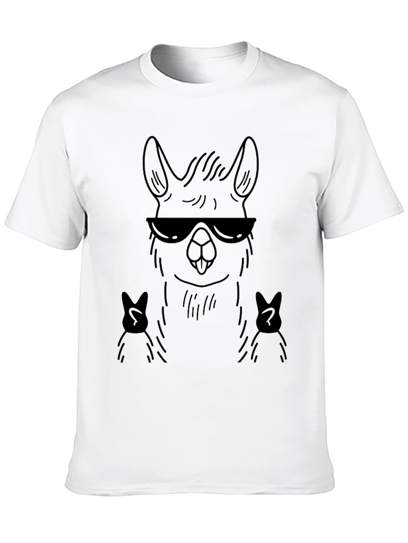 Cool Llama Black T-Shirt