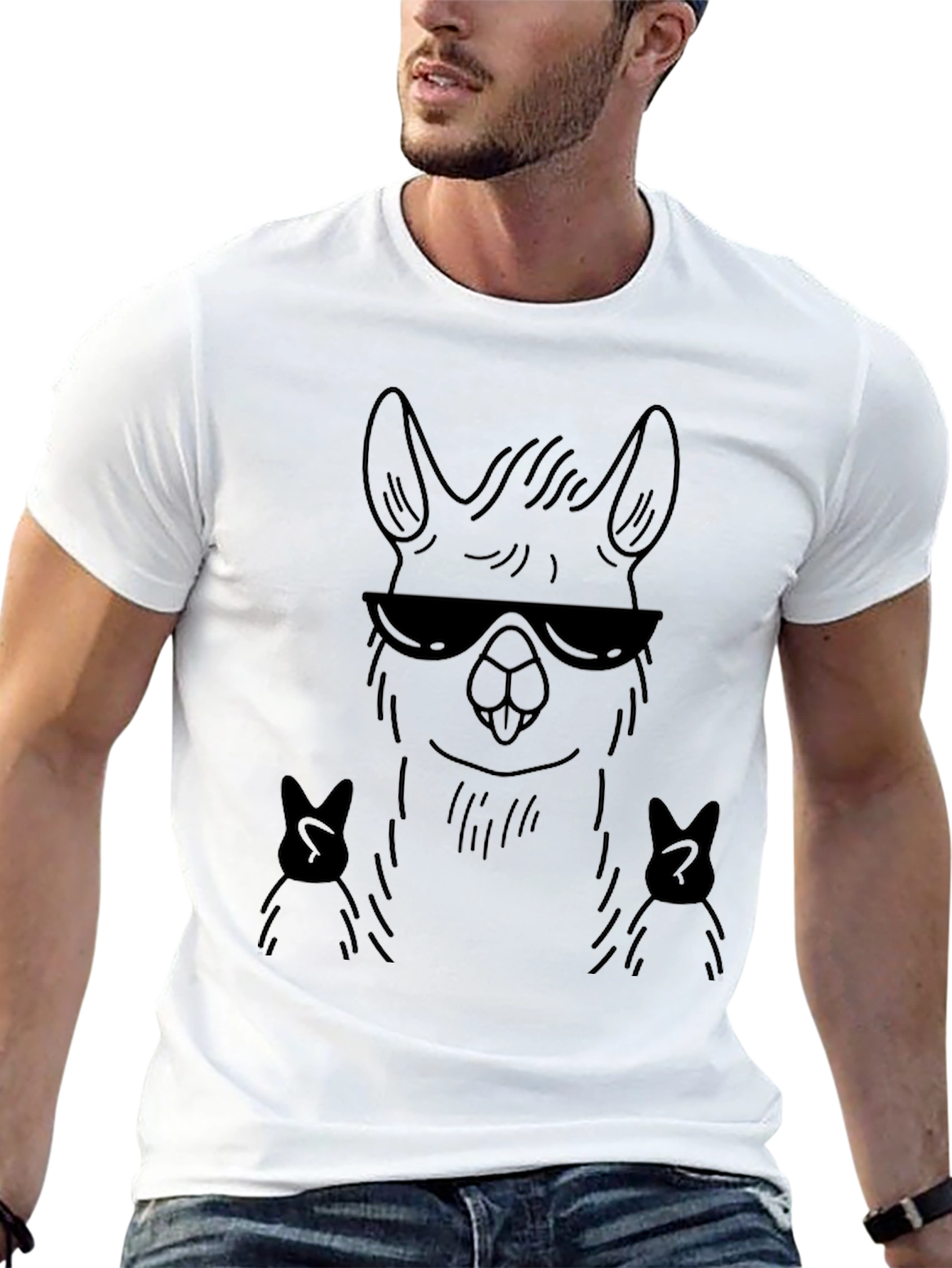 Cool Llama Black T-Shirt