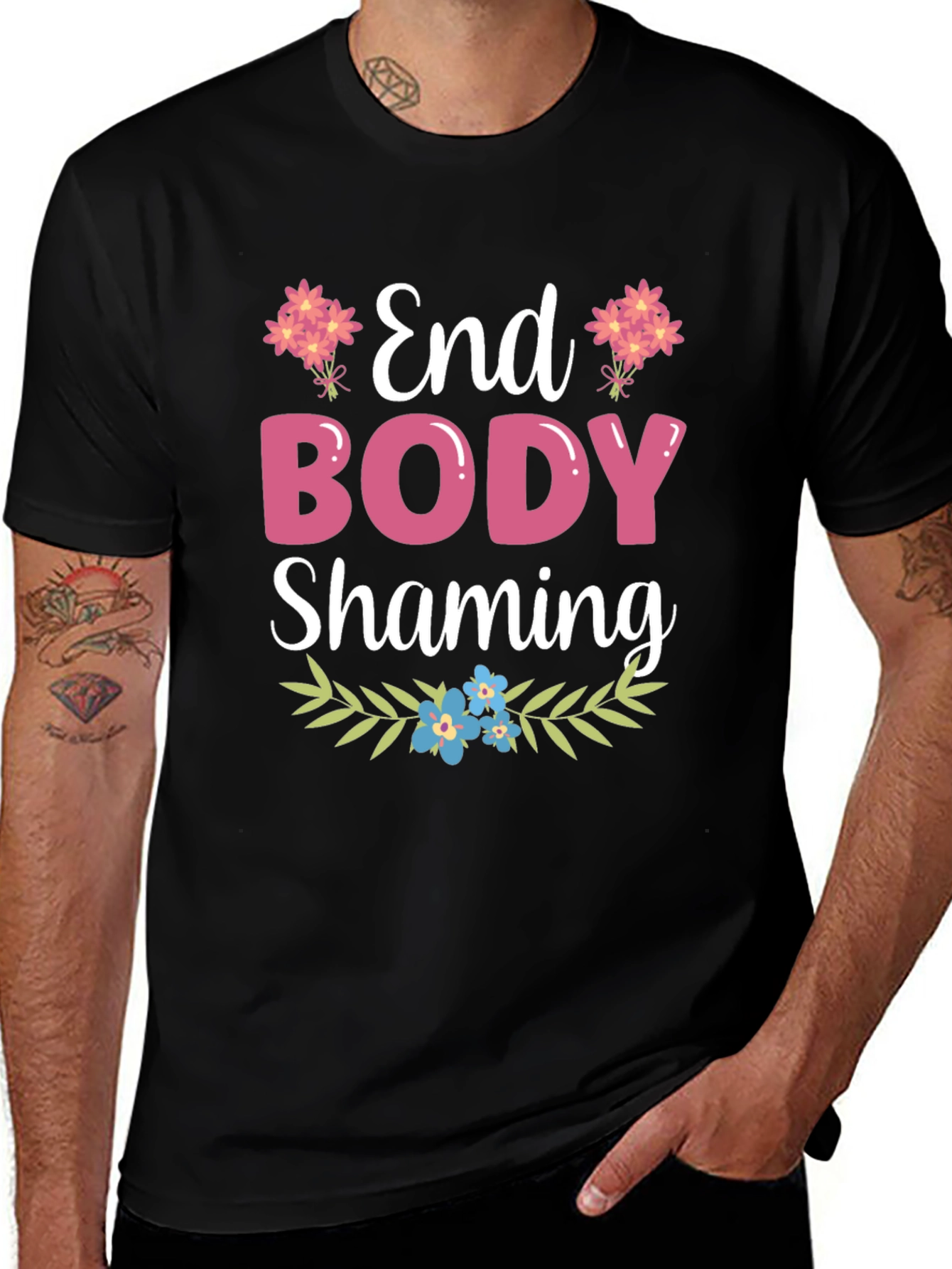 End Body Shaming Graphic Tee - Soft Cotton Comfort
