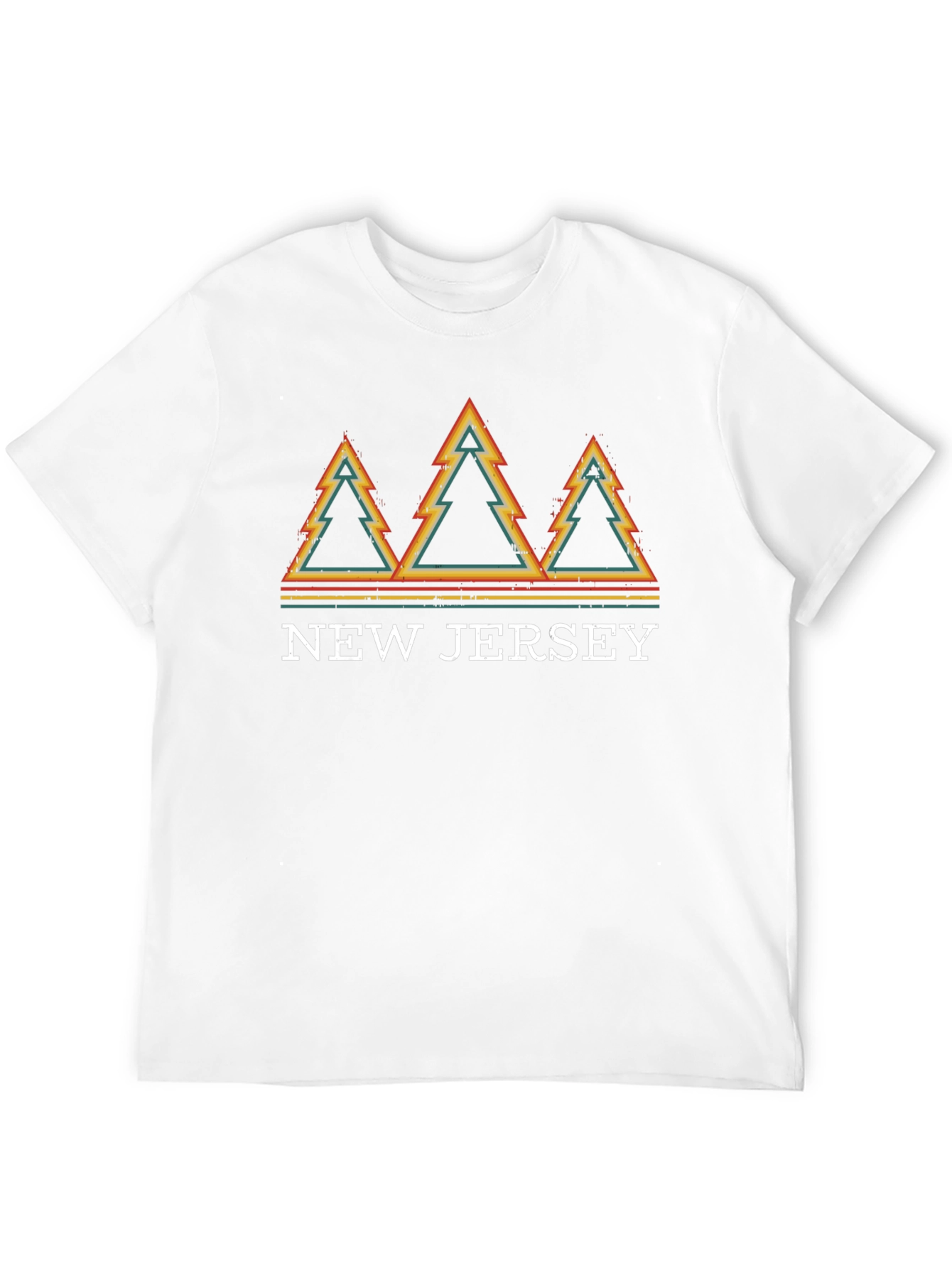 Retro New Jersey Trees Graphic T-Shirt