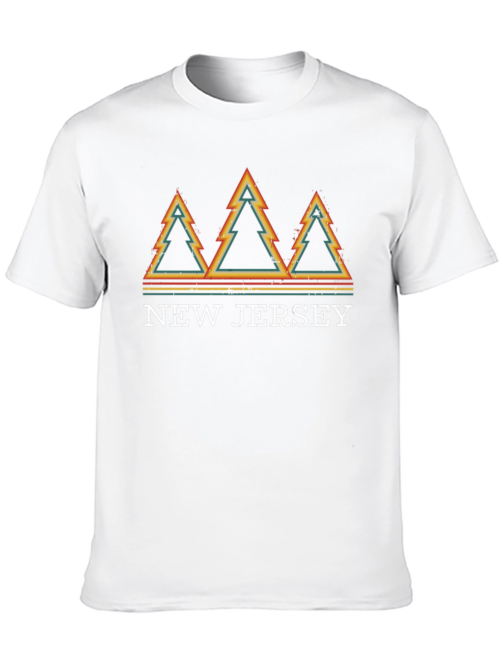 Retro New Jersey Trees Graphic T-Shirt