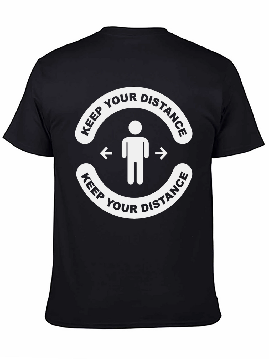 Keep Your Distance Graphic Tee - Black