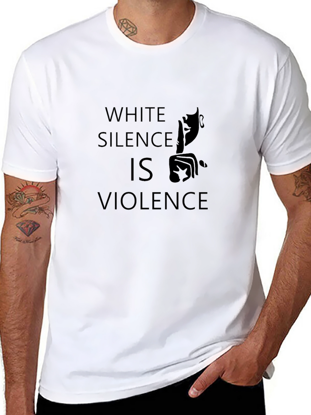 Statement Graphic Tee - White Silence is Violence
