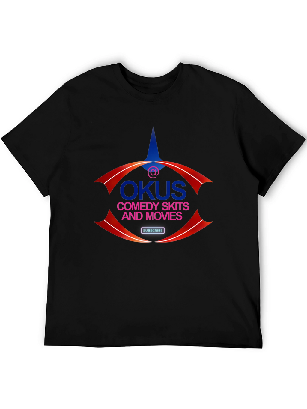 OKUS Comedy Skits & Movies Black Graphic Tee