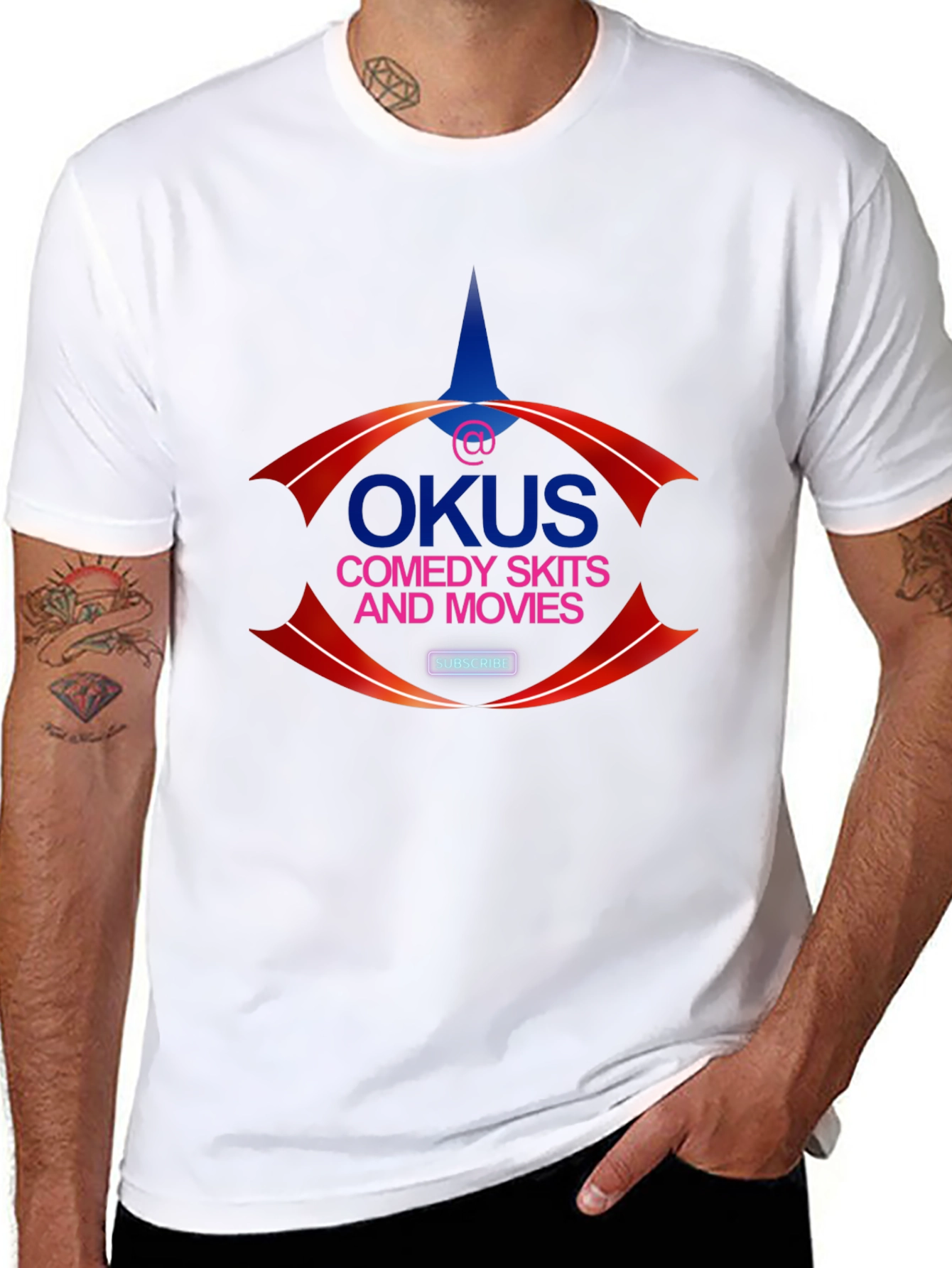 OKUS Comedy Skits & Movies Black Graphic Tee