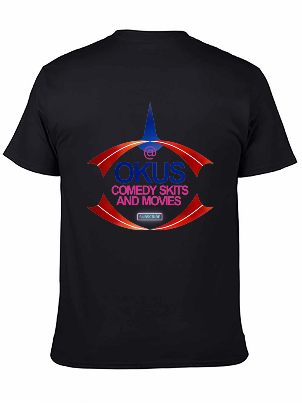 OKUS Comedy Skits & Movies Black Graphic Tee