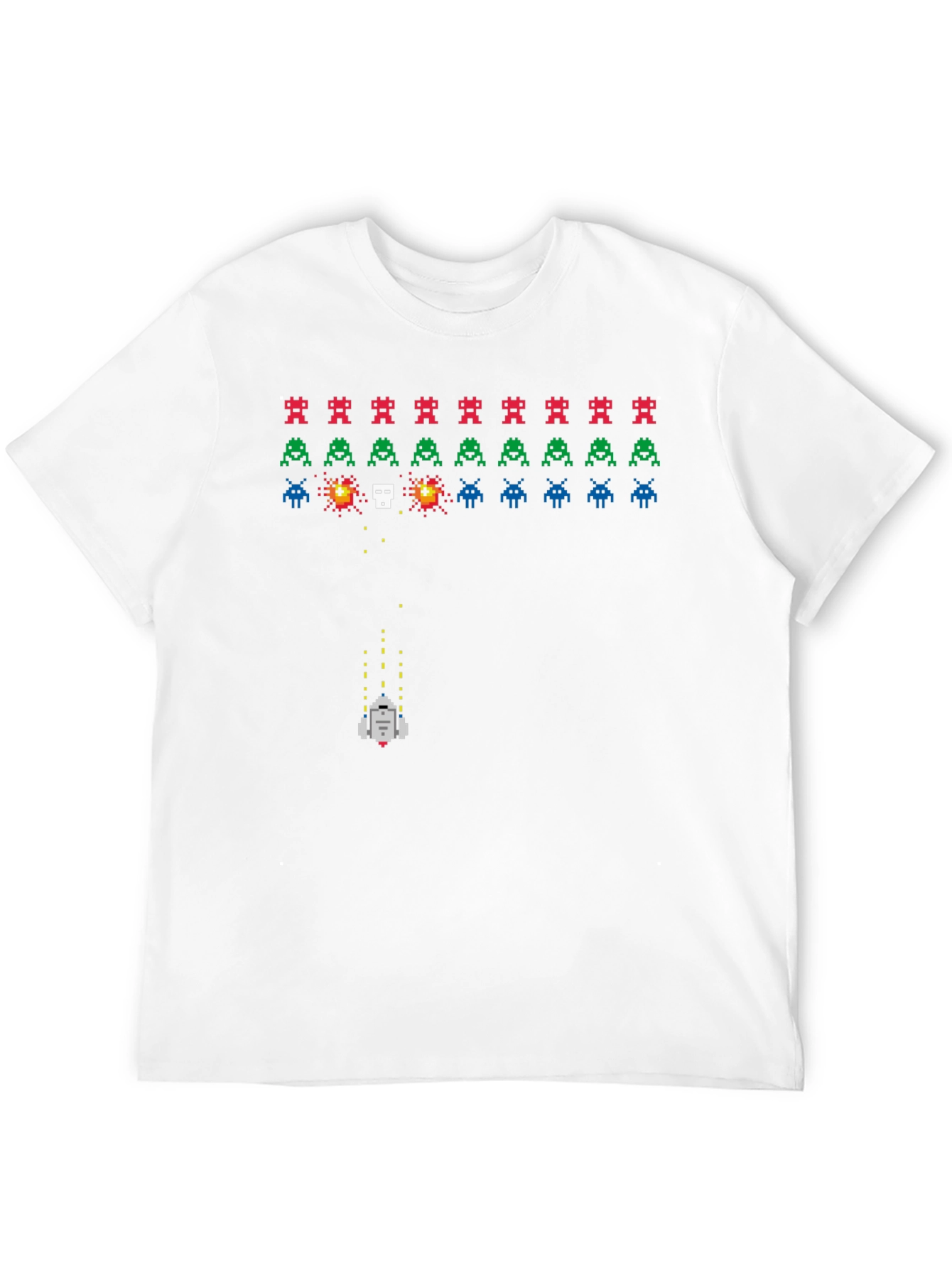 Retro Game T-Shirt: Pixelated Alien Invasion