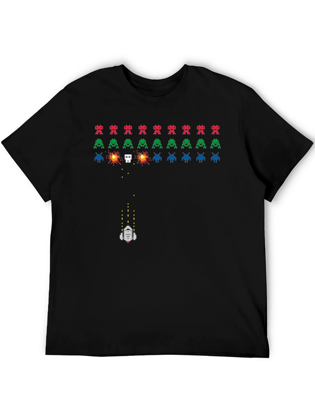 Retro Game T-Shirt: Pixelated Alien Invasion