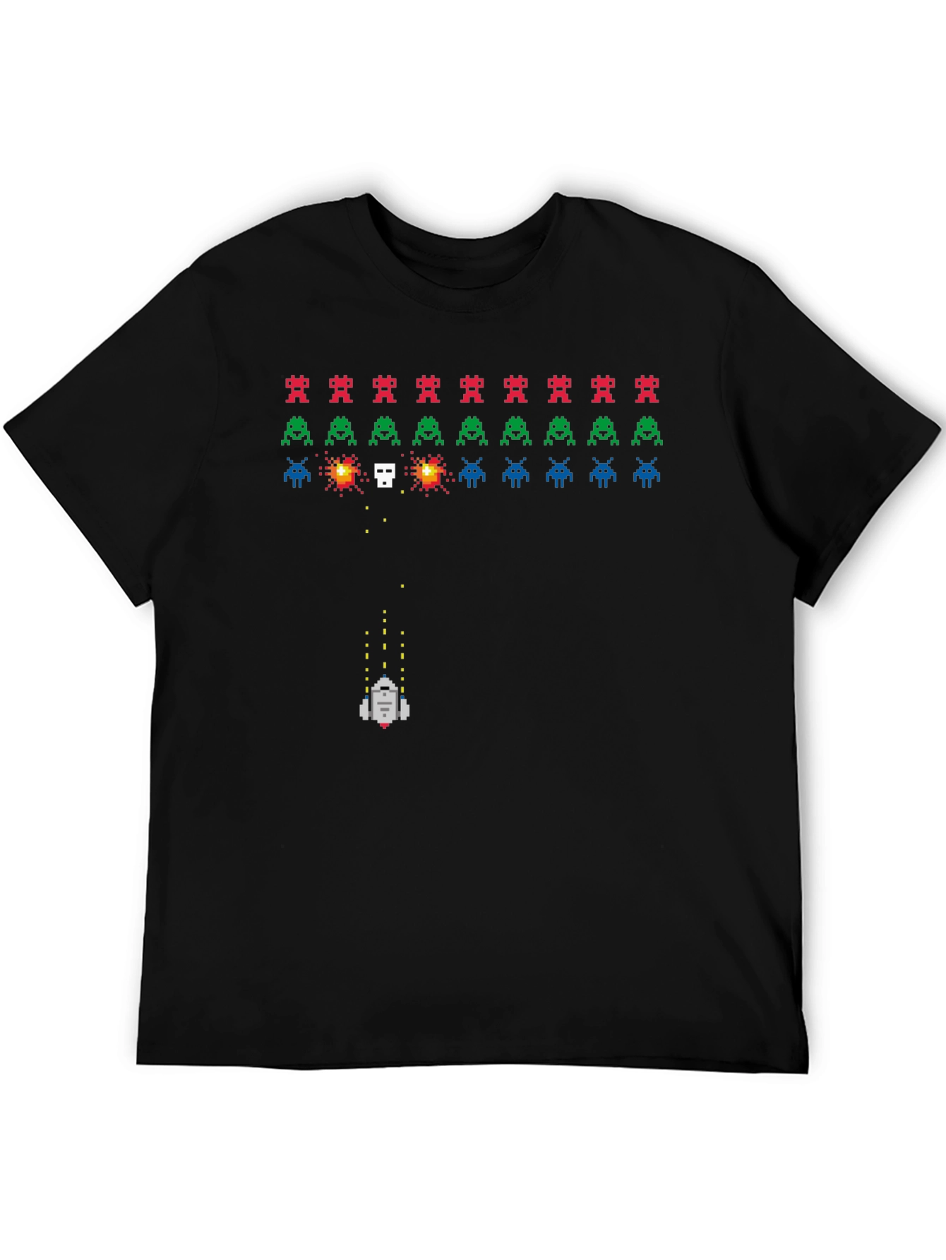 Retro Game T-Shirt: Pixelated Alien Invasion
