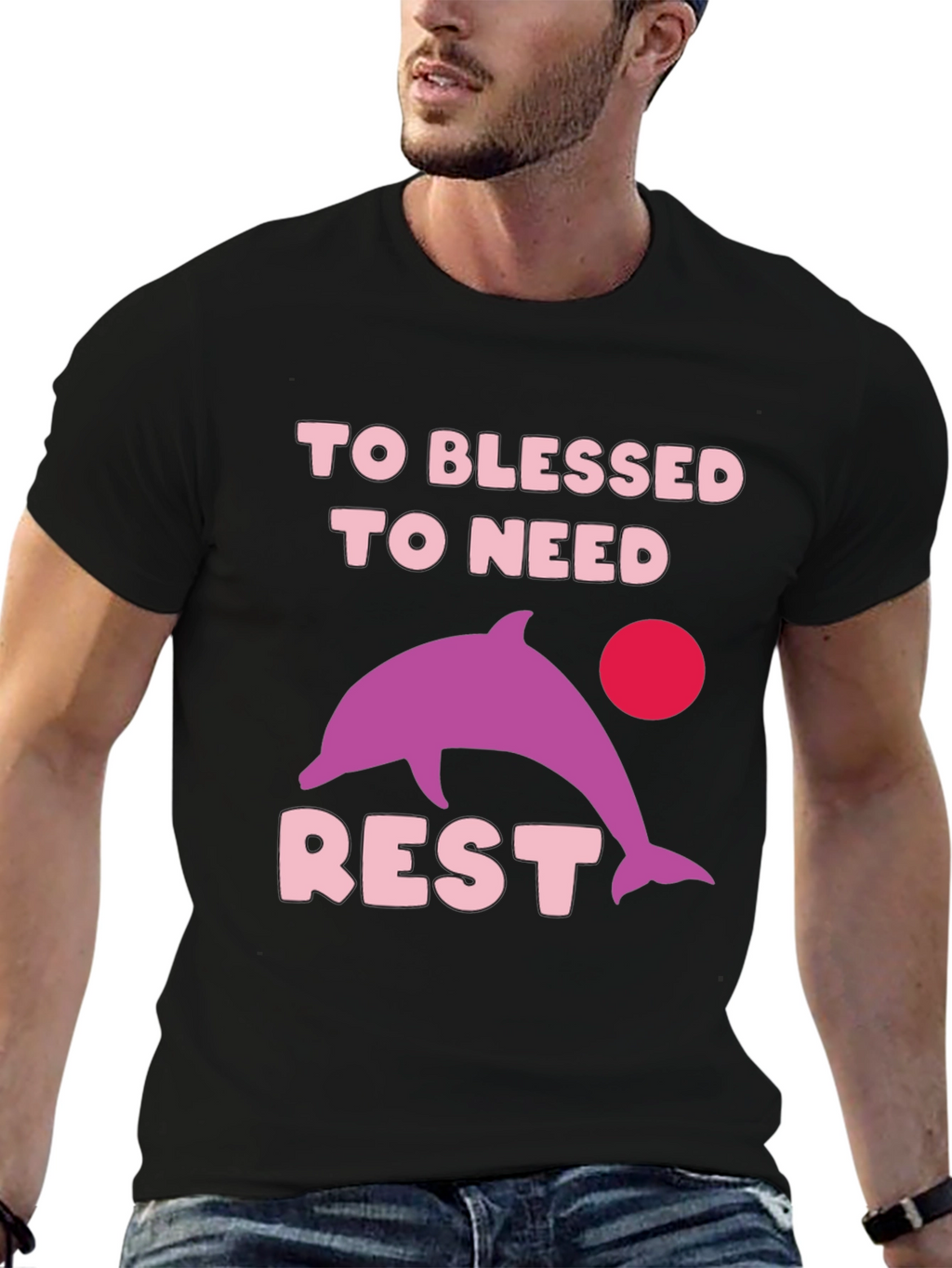 Blessed Dolphin Graphic Tee - Relaxed Fit