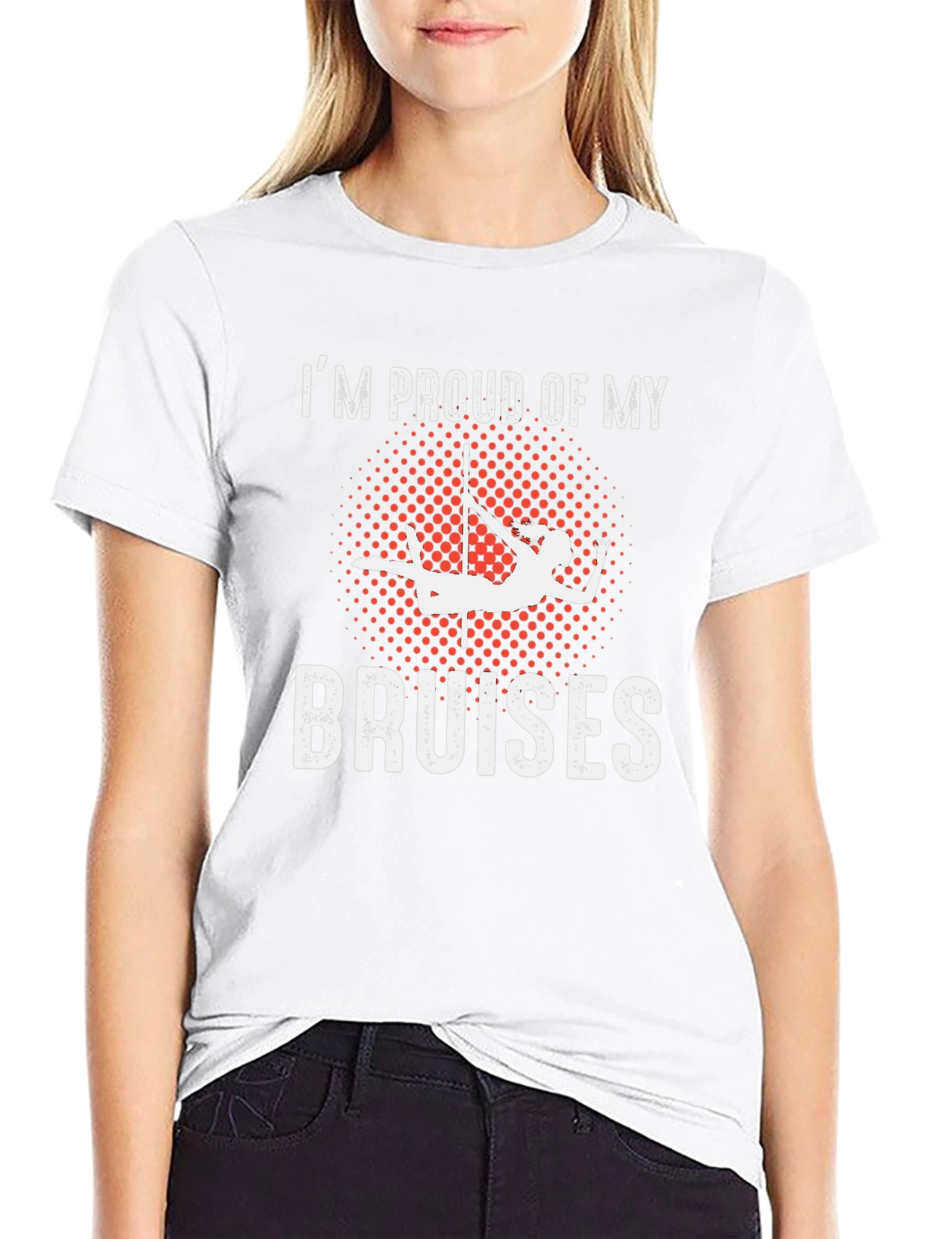 Proud of My Bruises Pole Dancing Black T-Shirt