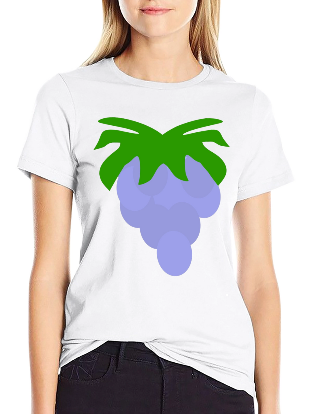 Grape Graphic Print T-Shirt - Black Cotton Tee