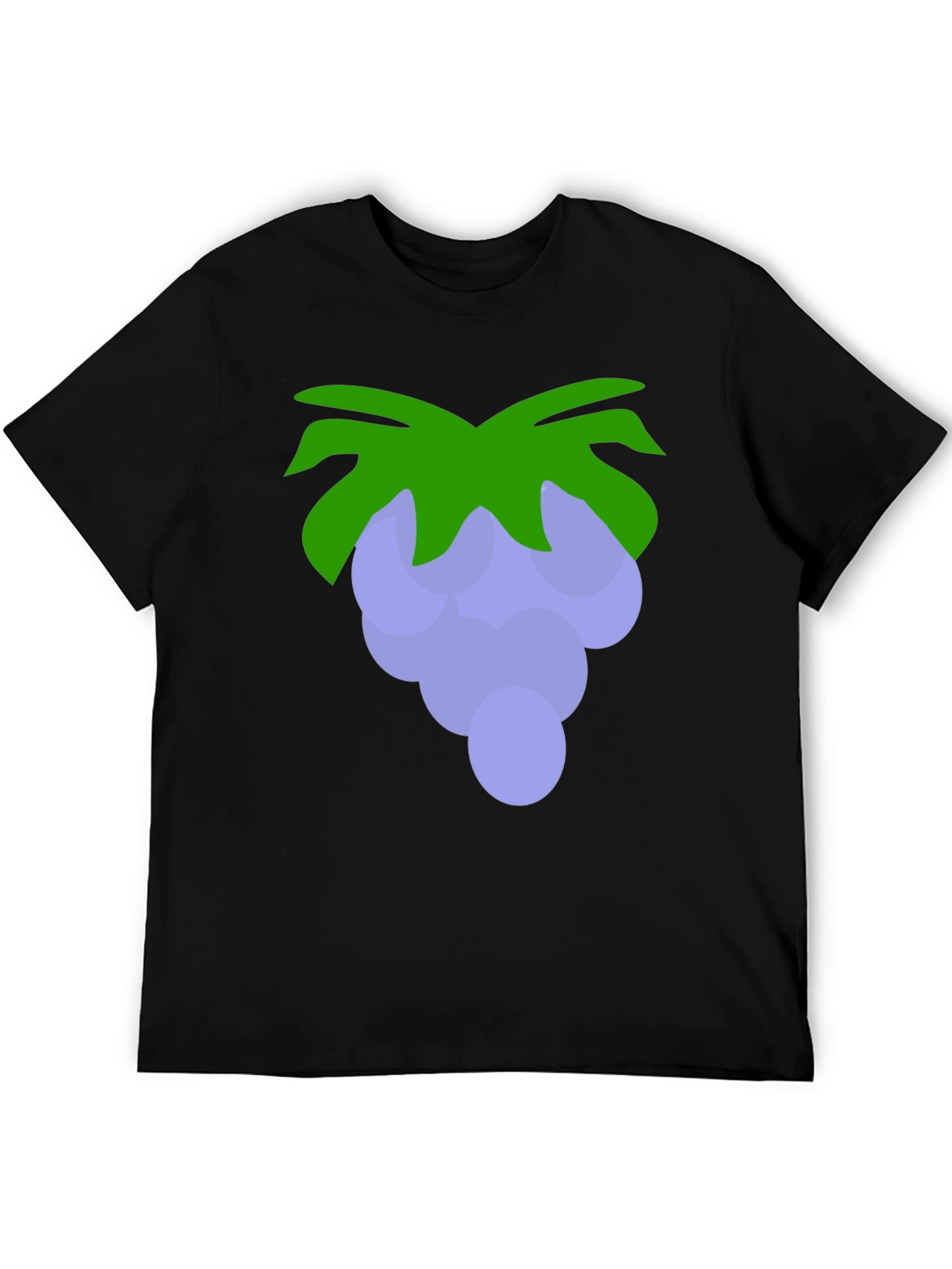 Grape Graphic Print T-Shirt - Black Cotton Tee